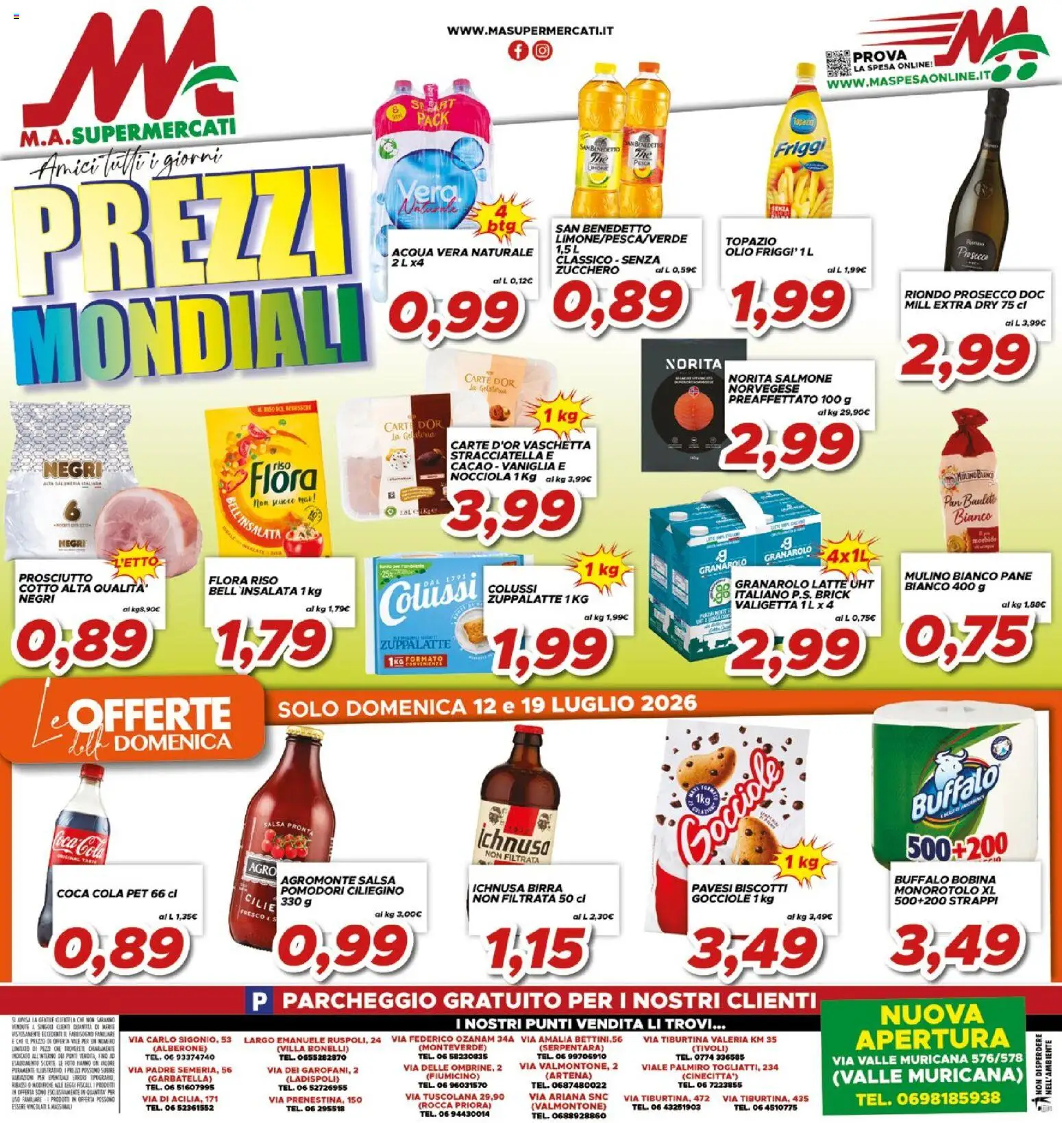 Volantino Ma Supermercati del 10/07/2026 | Pagina: 16 | Prodotti: Acqua, Zucchero, Valigetta, Coca Cola
