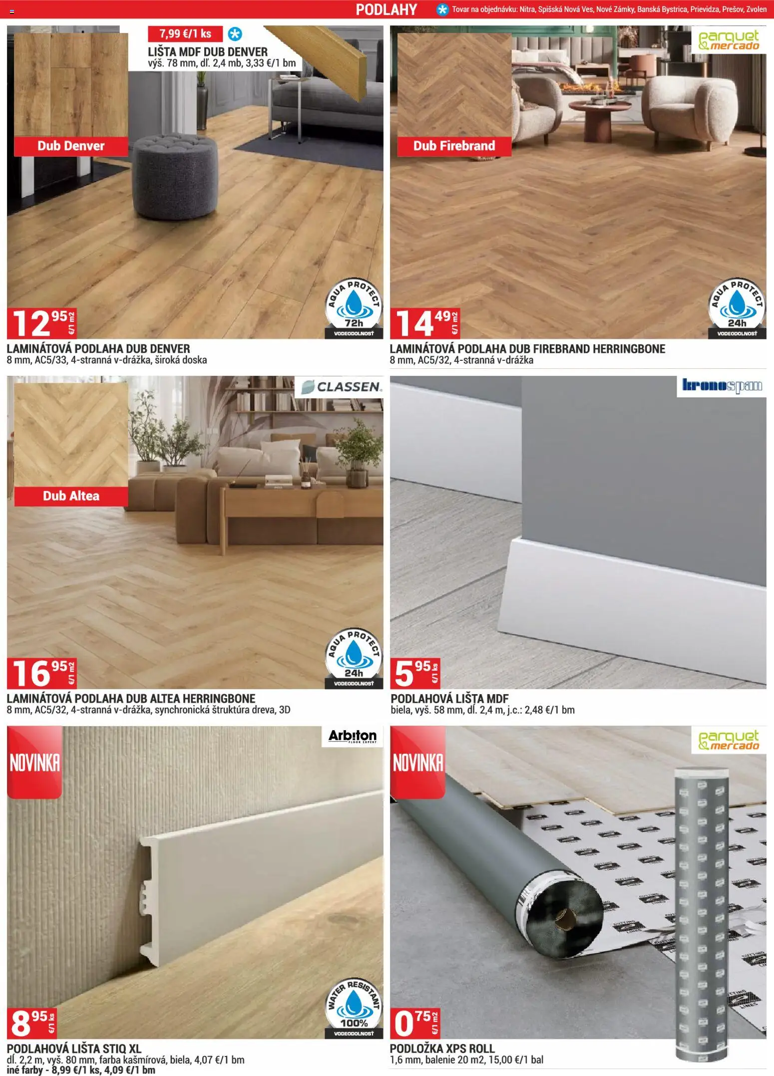Nové Merkury Market akcie – leták je platný od 01.04.2026 | Strana: 32 | Produkty: Podlaha, Laminátová podlaha
