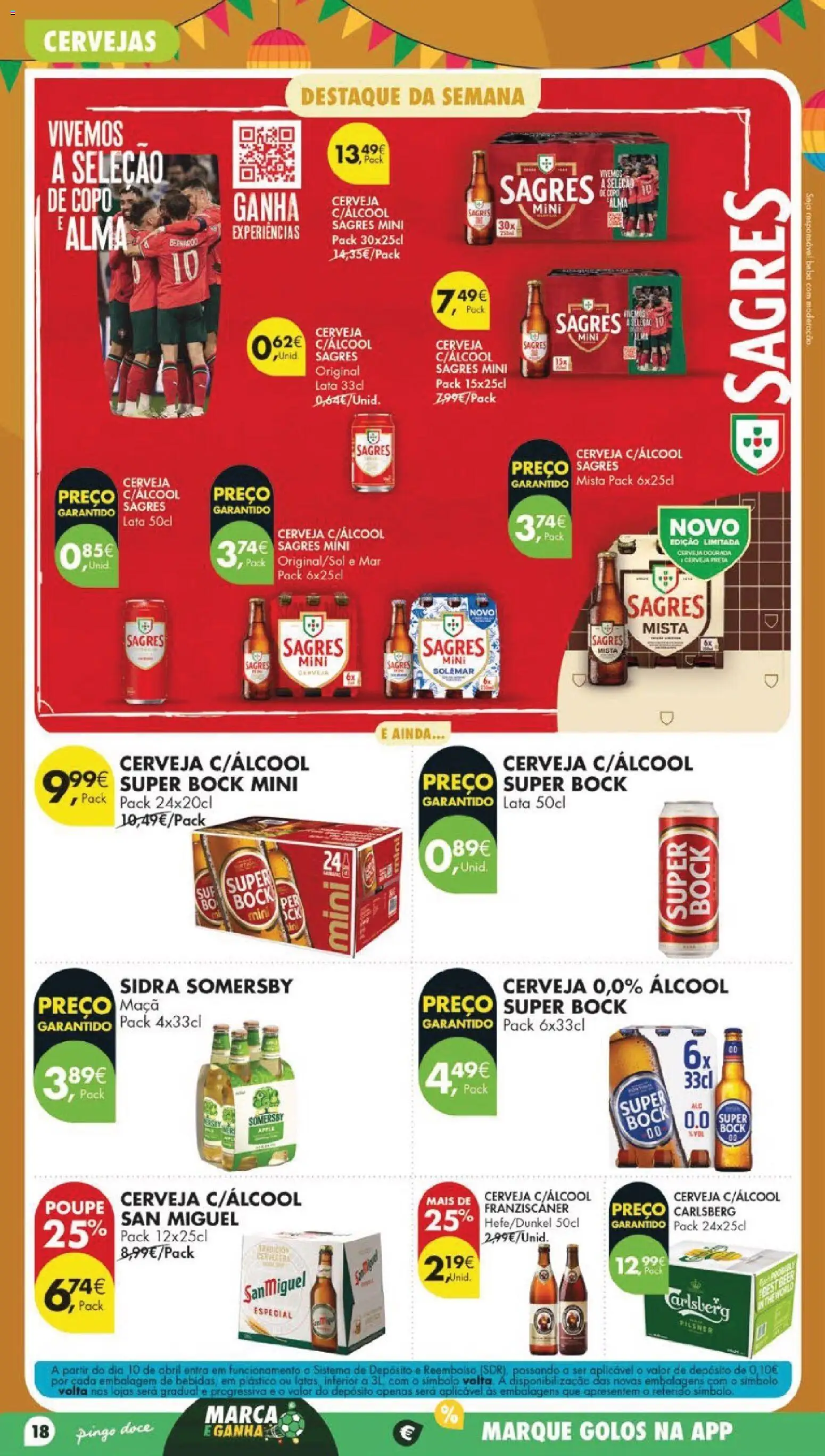 Pingo Doce folheto │ válido de 23/06/2026 | Página: 24 | Produtos: Soja, Dourada, Super bock, Maça