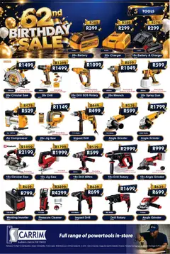 K. Carrim specials catalogue – valid from 25/09/2026 | Page: 5 | Products: Grinder, Drill, Wrench, Charger
