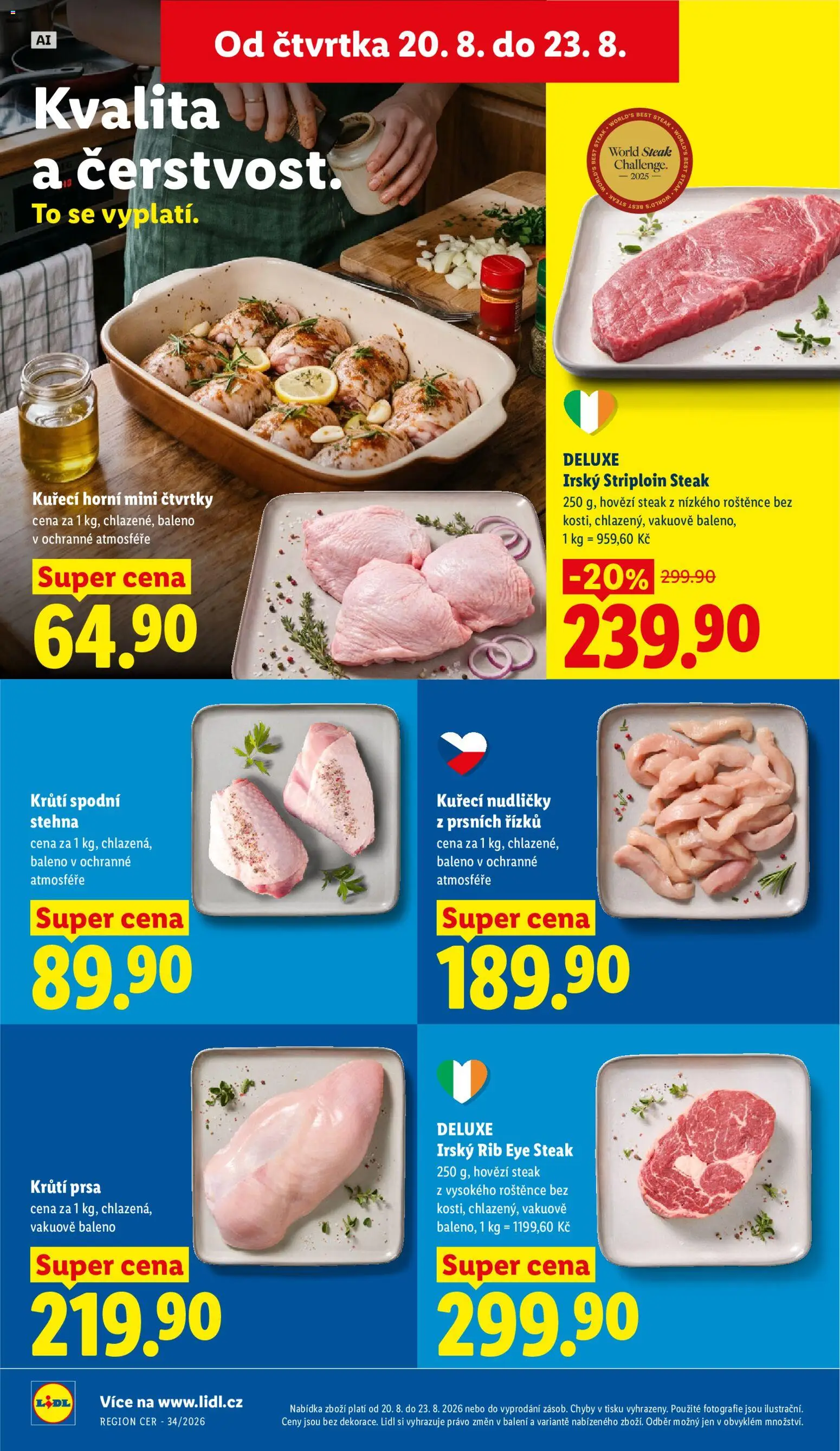 Lidl leták od 20.08.2026 | Strana: 16 | Produkty: Hovězí, Hovězí steak, Steak, Deluxe