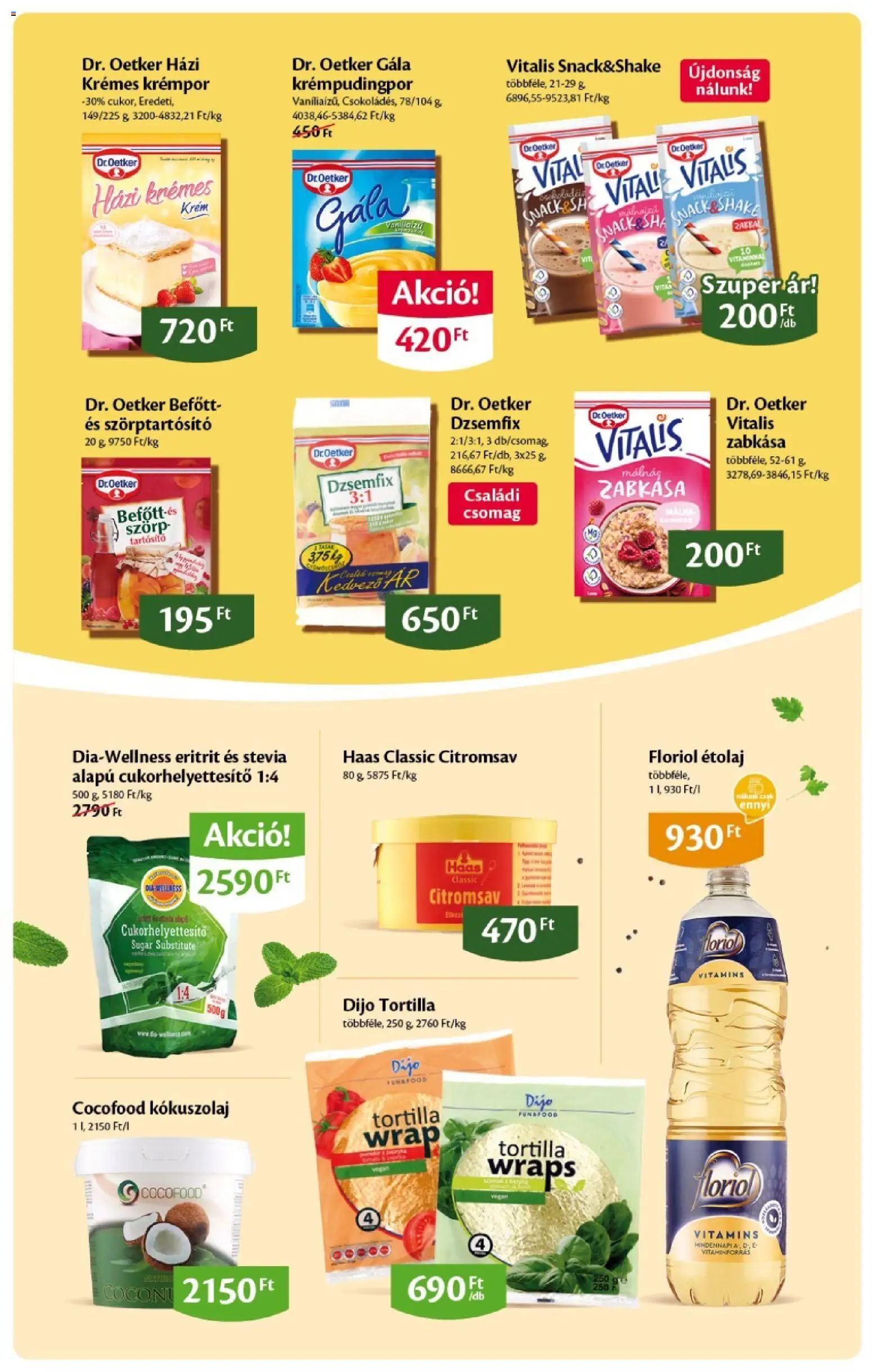 EcoFamily akciós ujság - amely érvényes a következő dátumtól: 07.05.2026 | Oldal: 9 | Termékek: Málna, Étolaj, Kókuszolaj, Dzsemfix
