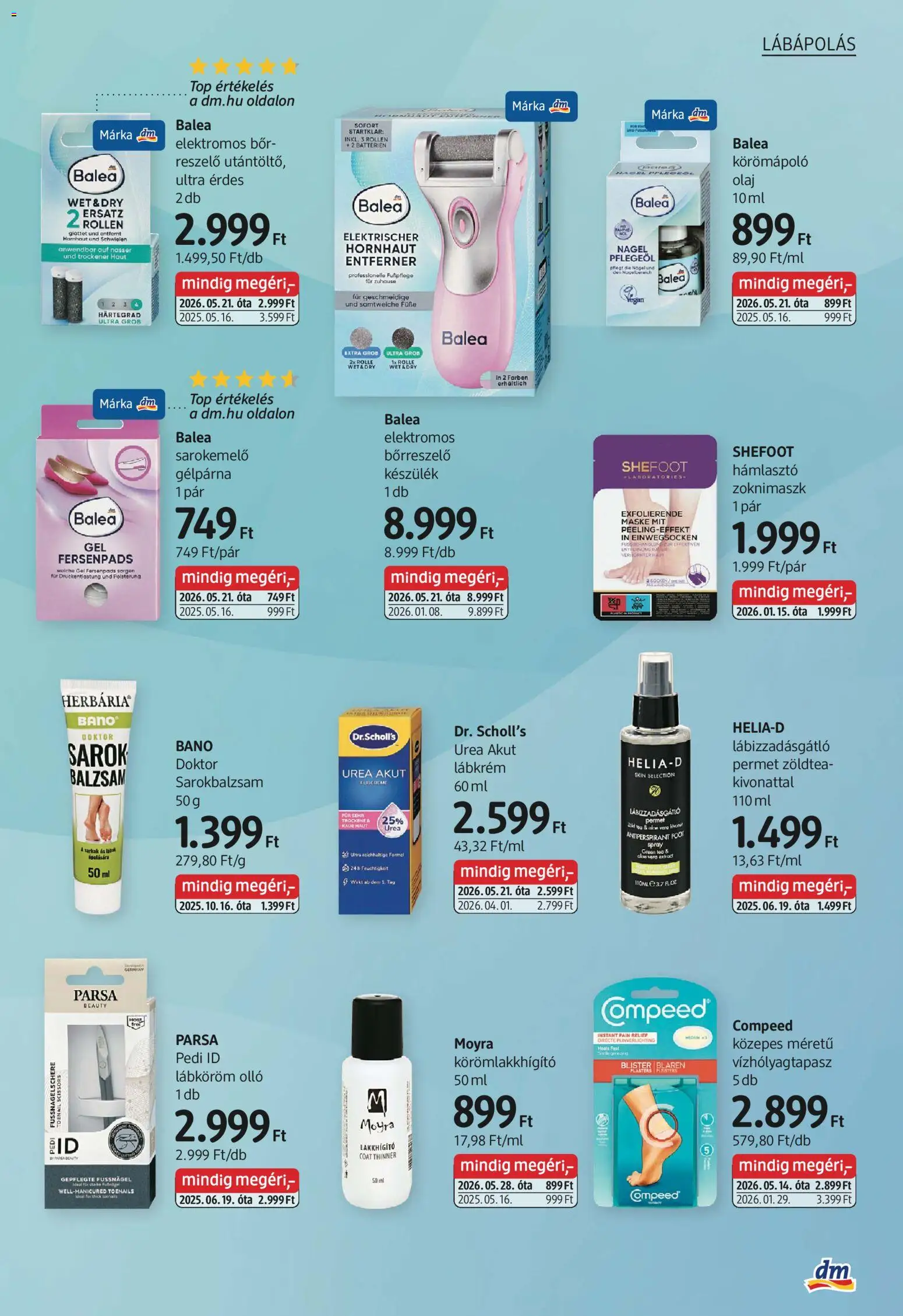DM Drogerie Markt akciós ujság - amely érvényes a következő dátumtól: 04.06.2026 | Oldal: 7 | Termékek: Hámlasztó, Körömlakklemosó, Olaj, Bor