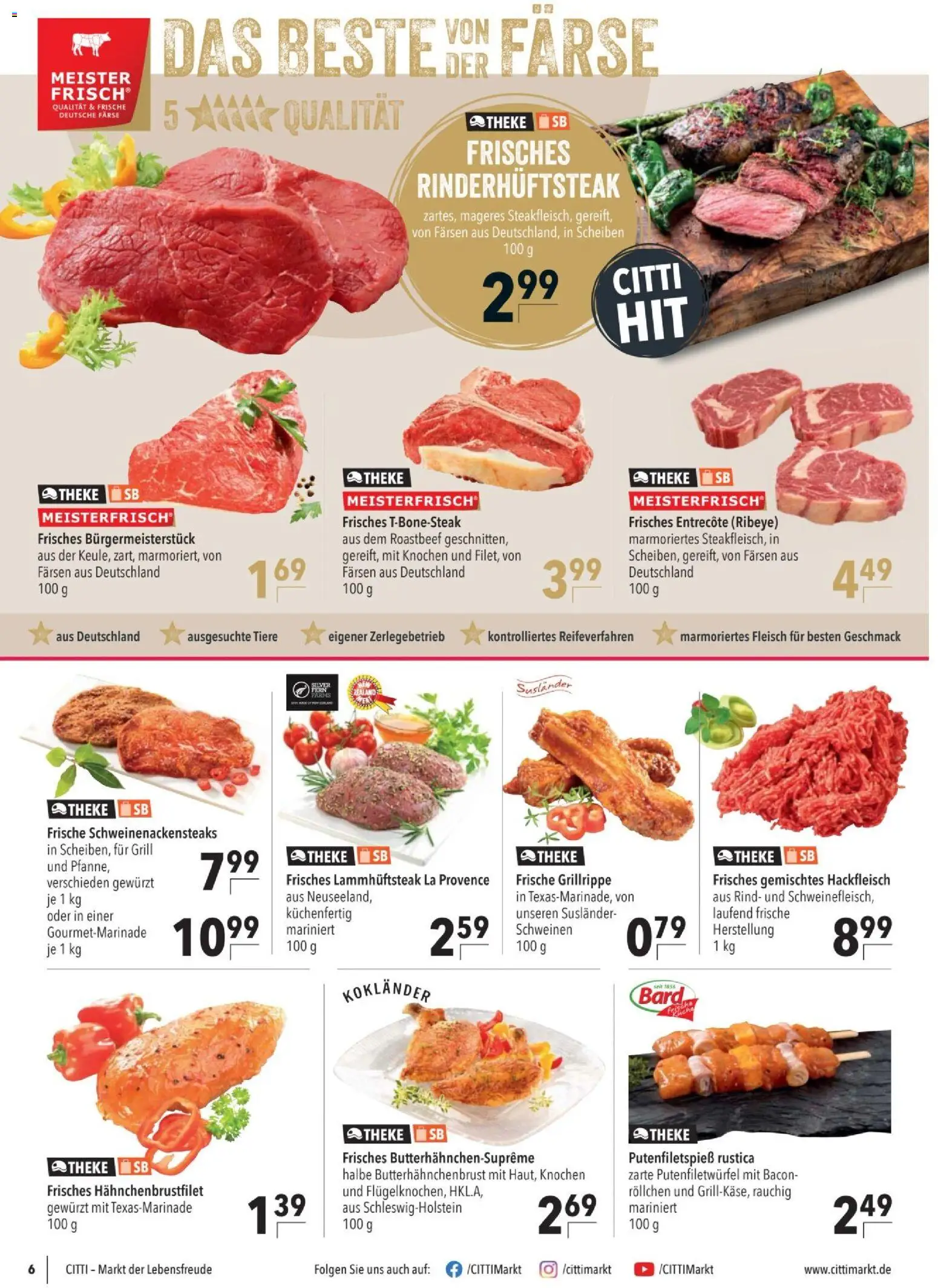 CITTI tilbudsavis – gyldig fra 15/07/2026 | Side: 6 | Produkter: Entrecote, Bacon, Roastbeef, Grill