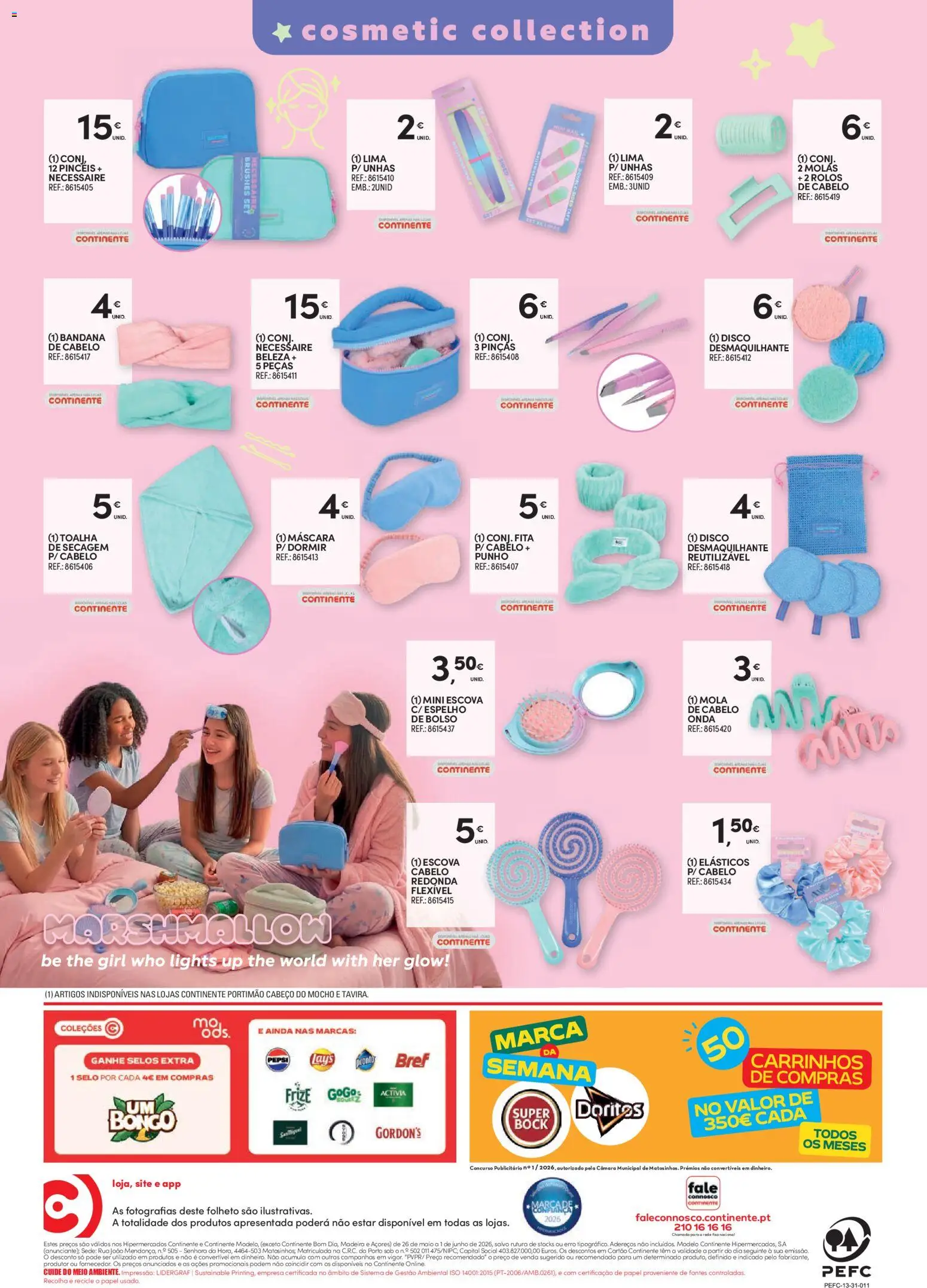 Continente folheto │ válido de 26.05.2026 | Página: 52 | Produtos: Necessaire, Espelho, Escova de cabelo