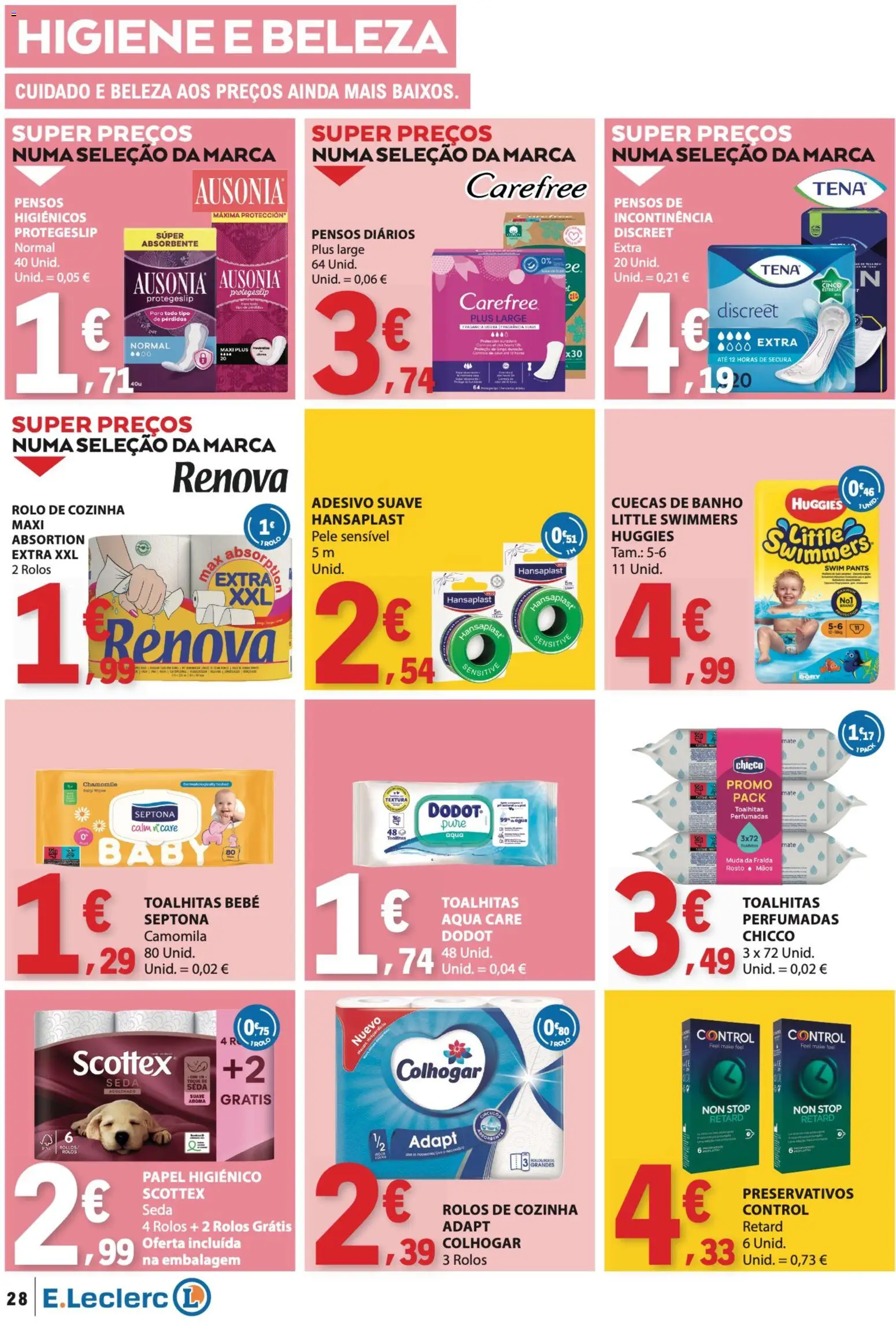 E.Leclerc folheto │ válido de 09/07/2026 | Página: 28 | Produtos: Fragrância, Preservativos, Banho, Cuecas