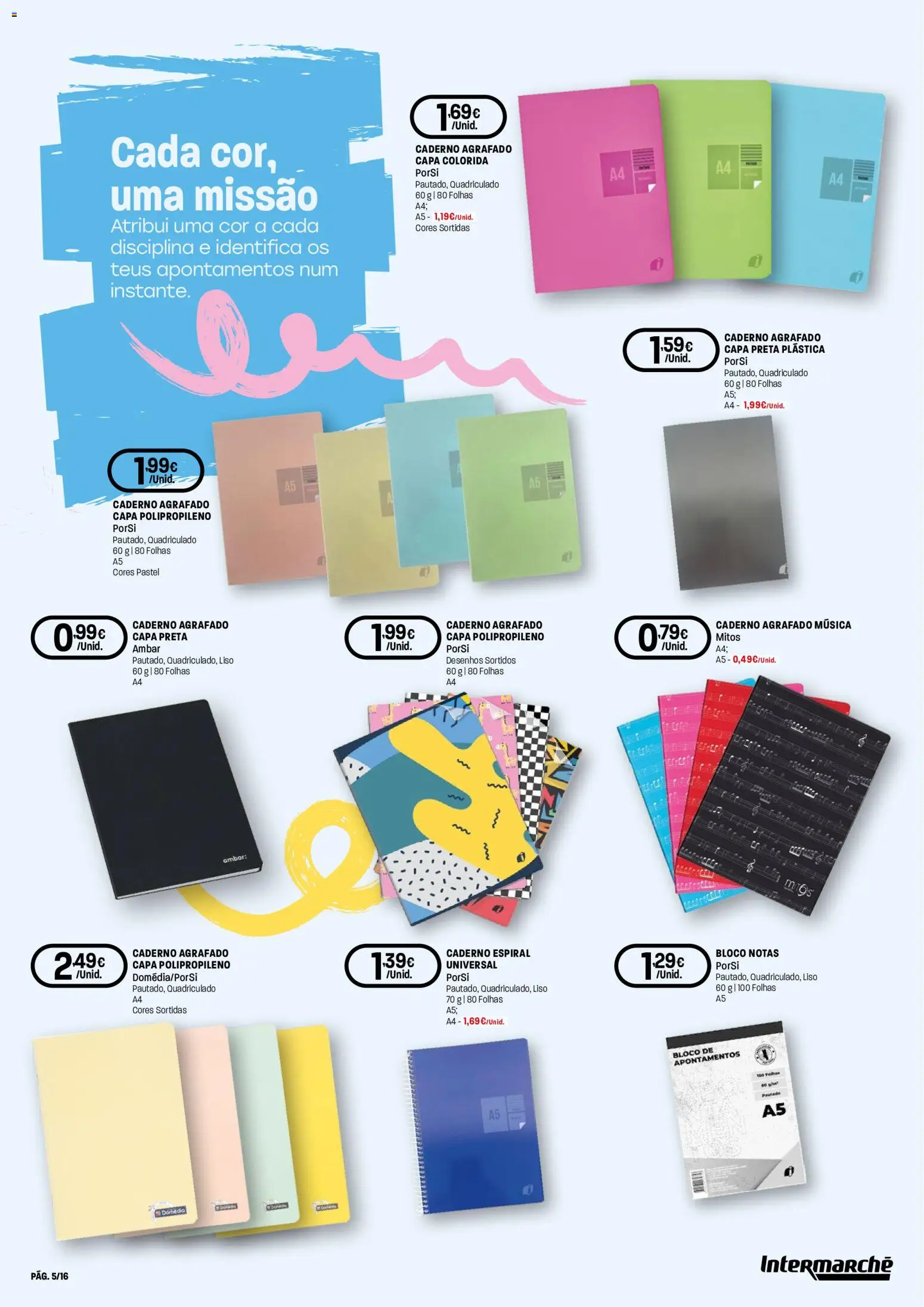 Intermarché Especial Regresso às Aulas │ válido de 20/08/2026 | Página: 5 | Produtos: Caderno
