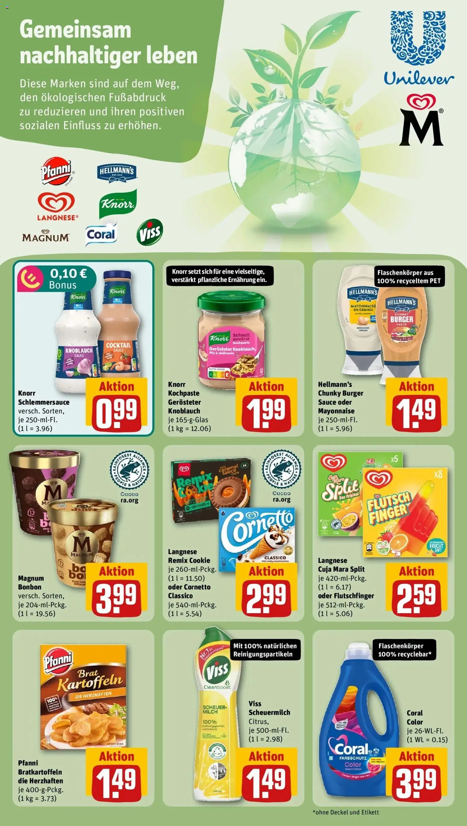 Rewe Prospekt Kriftel – gültig ab 08.06.2026 | Seite: 21 | Produkte: Langnese, Knorr, Mayonnaise, Knoblauch
