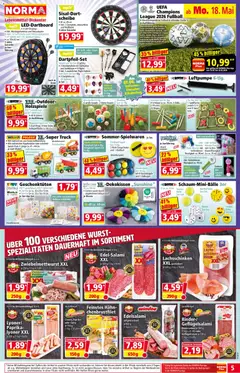 Norma Flugblatt ab 18.05.2026 gültig | Seite: 5 | Produkte: Wurst, Kissen, Salami, Schinken