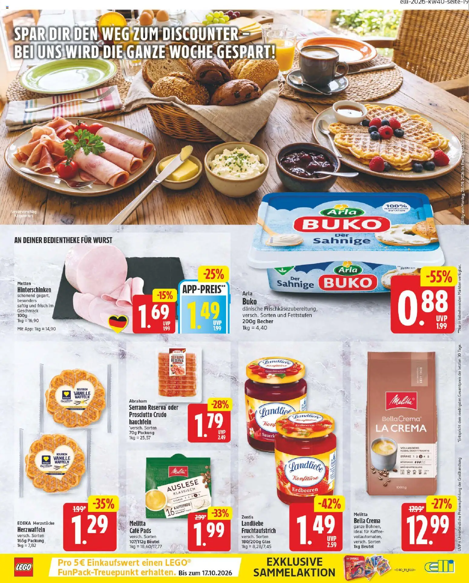 Elli Markt Prospekt – gültig ab 28.09.2026 | Seite: 23 | Produkte: Melitta, Waffeln, Vanille, Bourbon