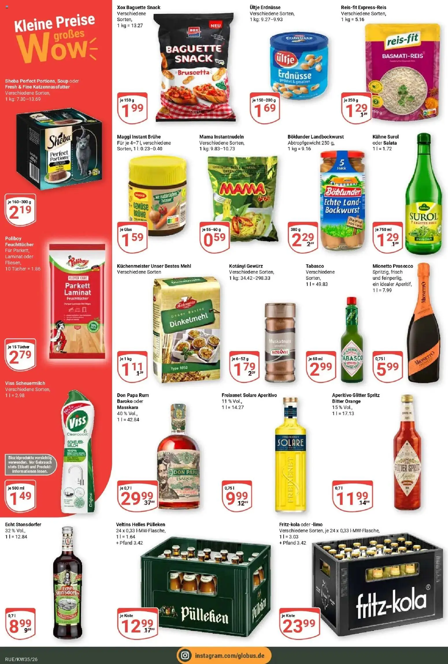 Globus Prospekt Rüsselsheim (ab 24.08.2026) » Angebote online | Seite: 6 | Produkte: Helles pulleken, Basmatireis, Rum, Brühe