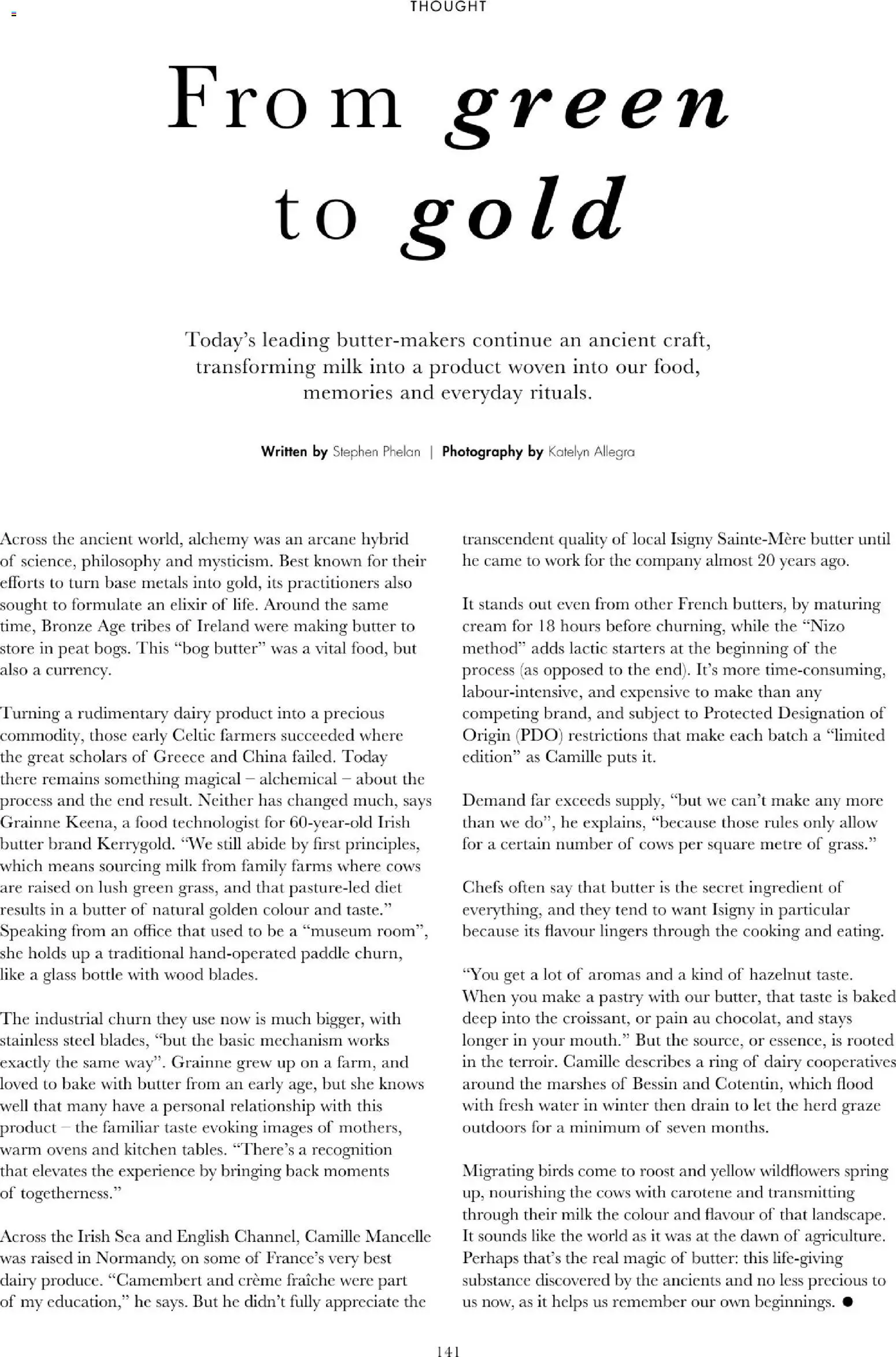 {H1} | Page: 143 | Products: Milk, Butter, Cream, Water