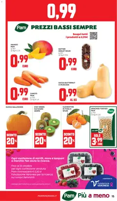 Anteprima del volantino Panorama volantino valido a partire dal 22/10/2026 | Pagina: 15 | Prodotti: Lamponi, Carote, Mango, Arachidi