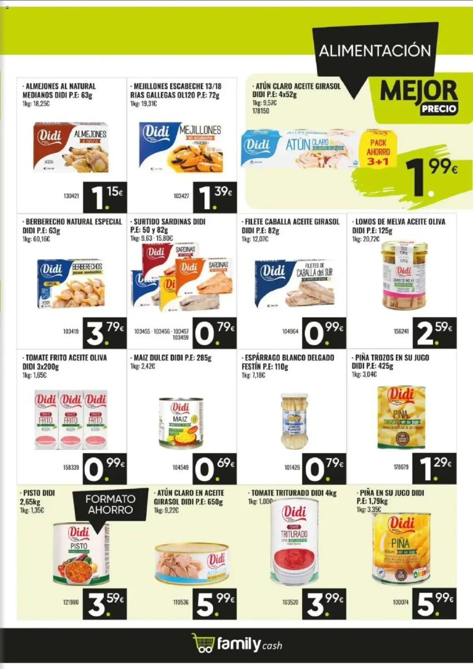 Family Cash folleto │ válido desde el 10/08/2026 | Página: 7 | Productos: Dulce, Maíz, Atún, Tomate
