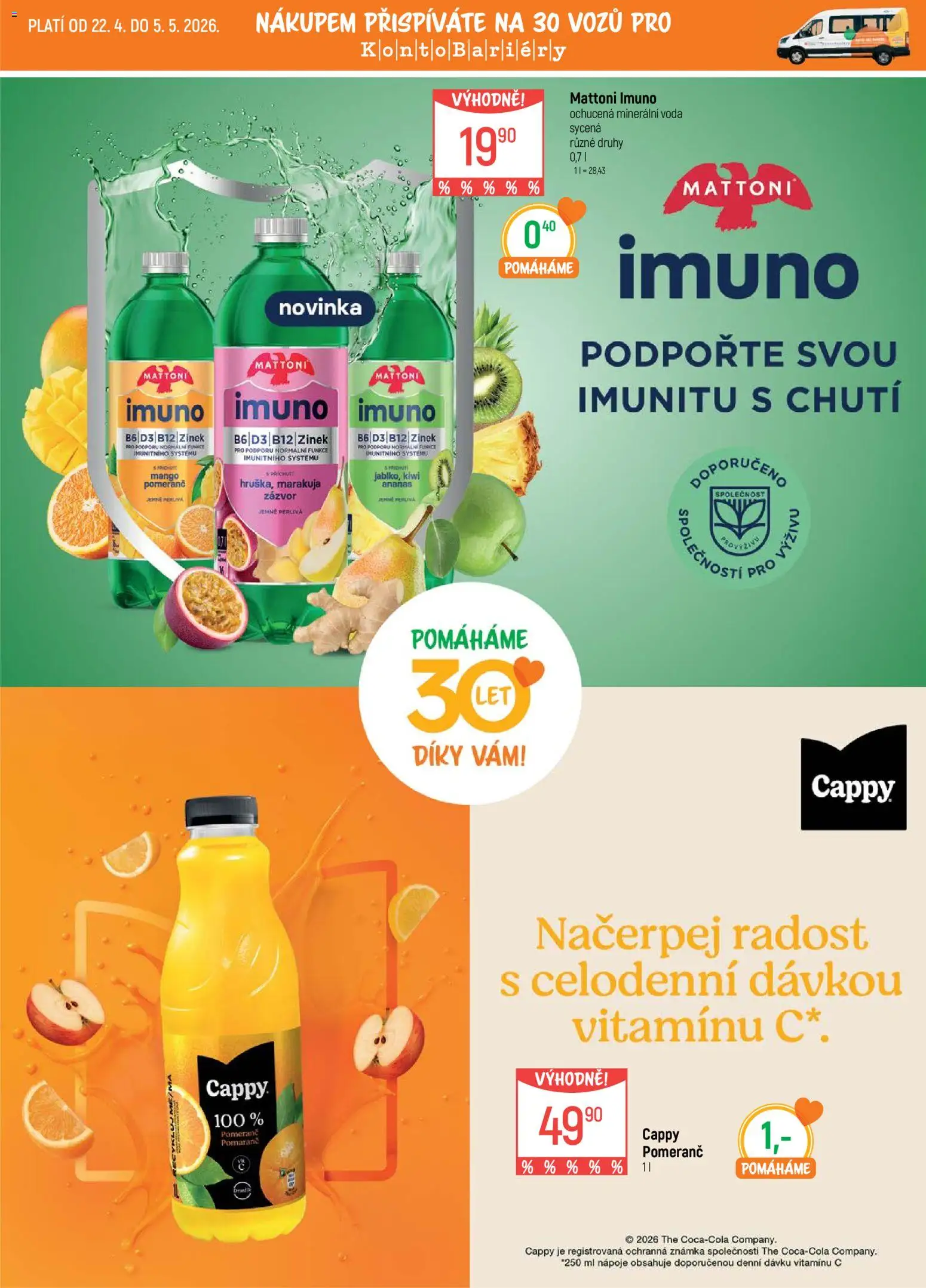 Globus leták - Praha-Štěrboholy od 22.04.2026 | Strana: 3 | Produkty: Voda, Kiwi, Marakuja, Minerální voda