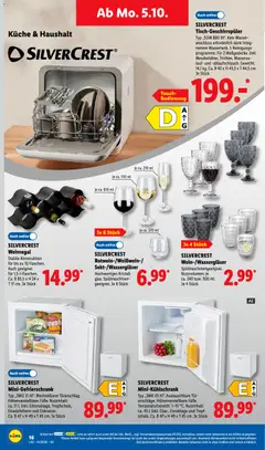 SILVERCREST Weinregal, Stabile Konstruktion für bis zu 10 Flaschen. Auch geeignet für 1,5-L-Flaschen. Ca. B 85,5 x H 24 x T 17 cm. Je Stück ab 05.10.2026 gültig | Seite: 32 | Produkte: Gewicht, Weinregal, Tür, Wasser