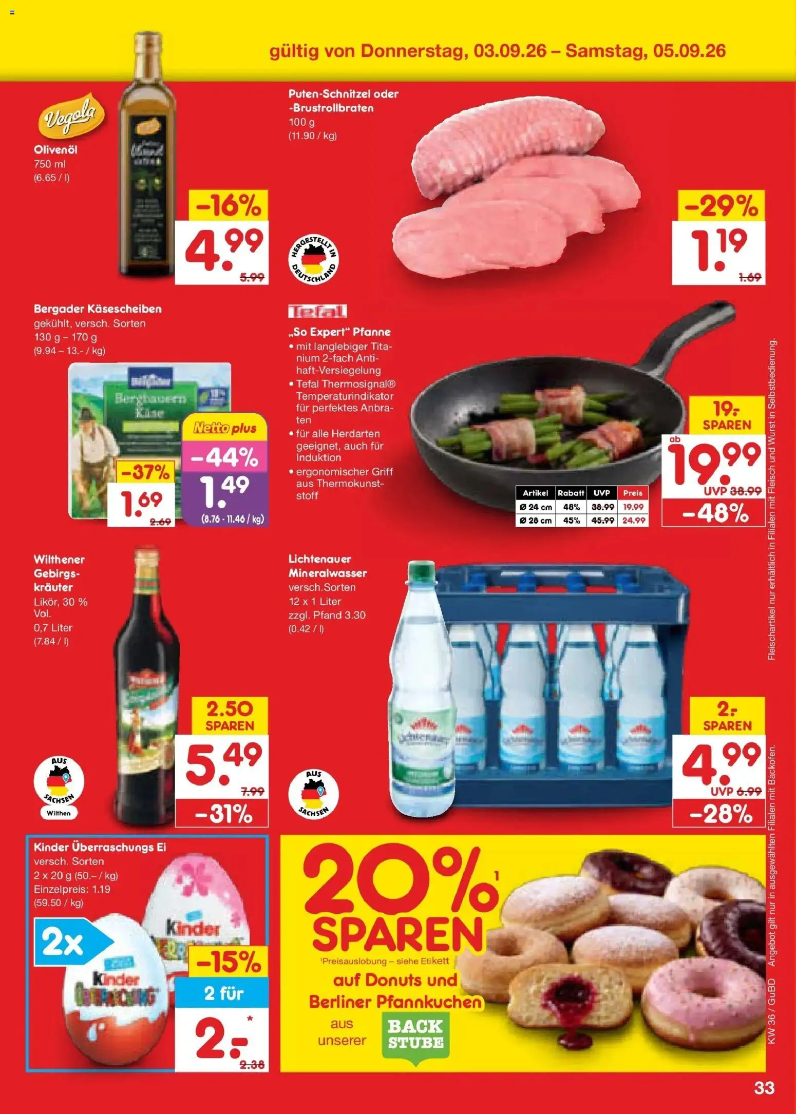 Netto Marken-Discount Prospekt Augustusburg – gültig ab 31.08.2026 | Seite: 45 | Produkte: Wilthener, Pfannkuchen, Mineralwasser, Wurst