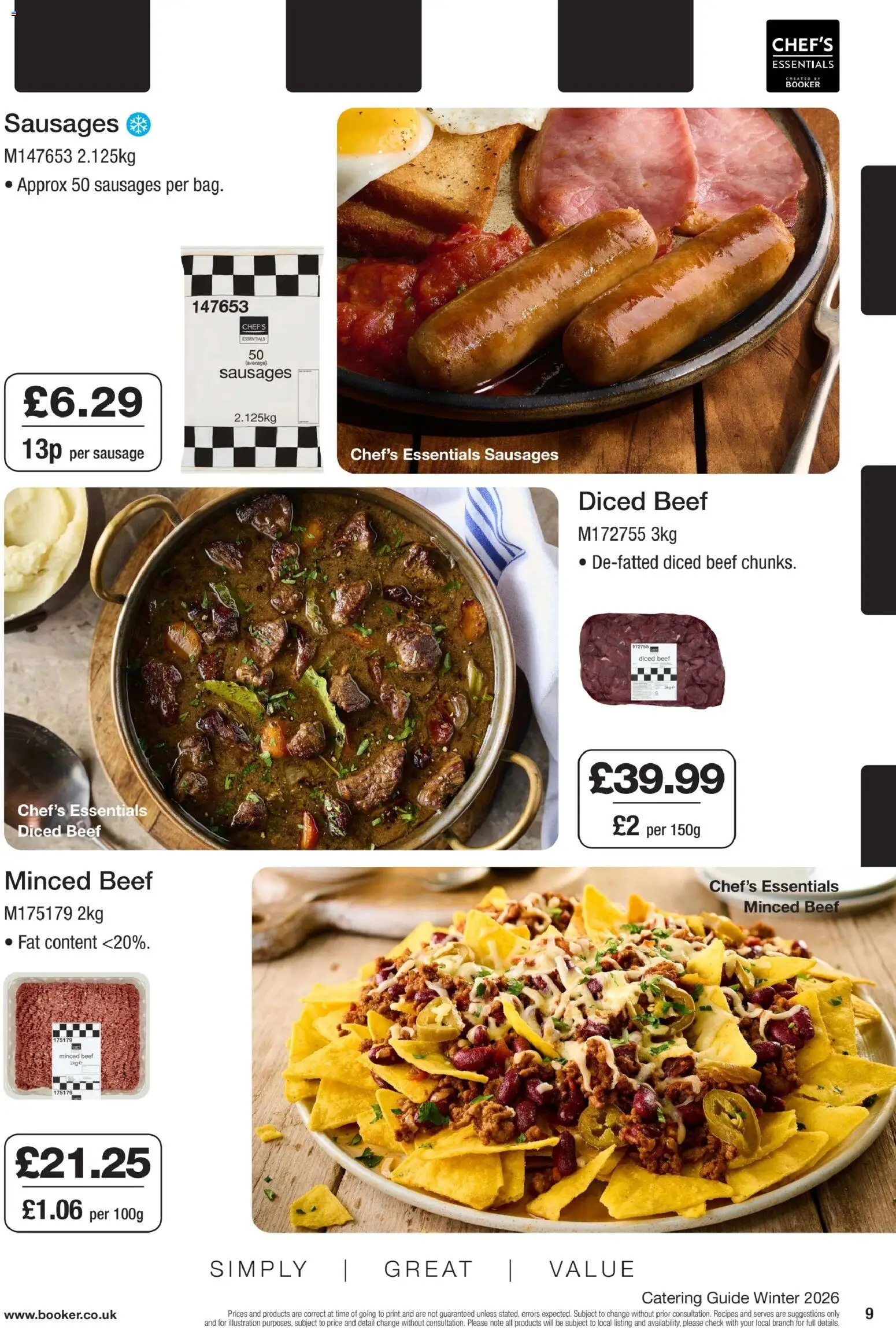 {H1} | Page: 9 | Products: Beef, Sausages, Sausage, Minced beef