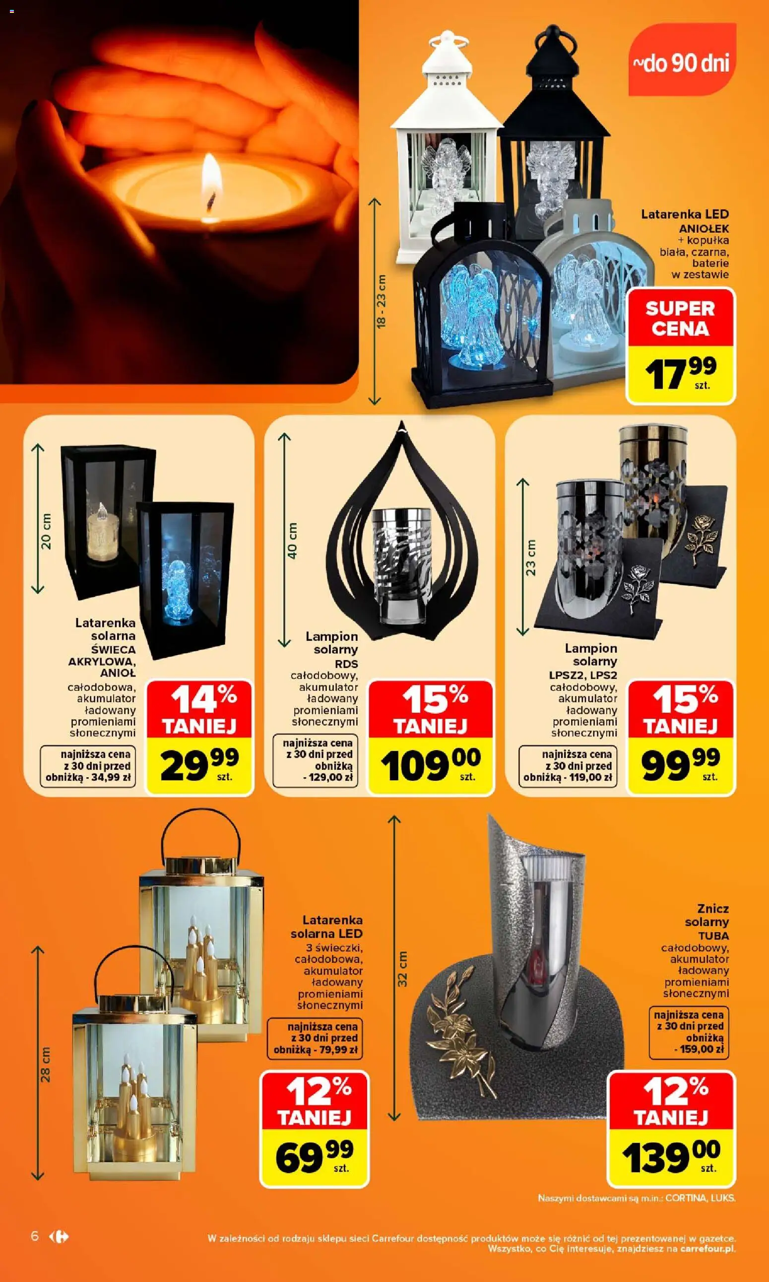 Carrefour gazetka - Wybór na czas zadumy od 21.09.2026 | Strona: 6 | Produkty: Świeca, Baterie, Lampion