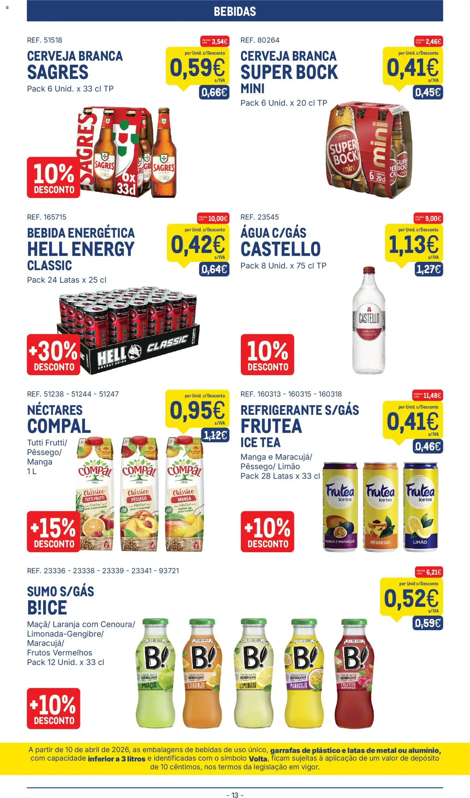 Makro folheto │ válido de 30/06/2026 | Página: 13 | Produtos: Agua, Maça, Sumo, Cerveja