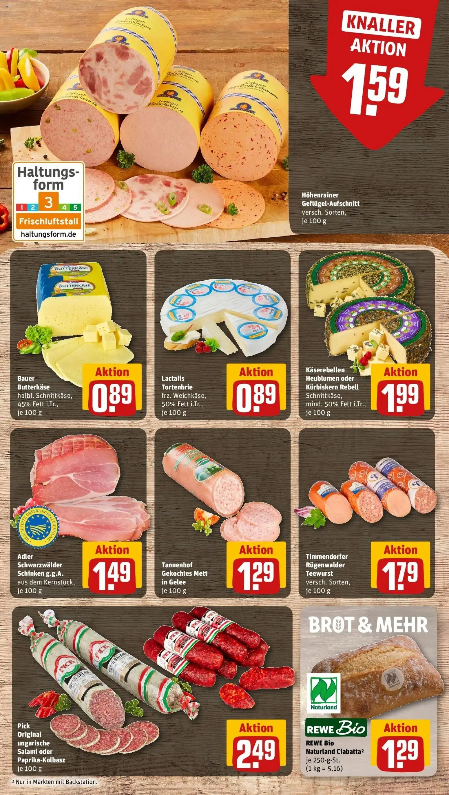 REWE Prospekt ab 19.10.2026 zum Blättern » Angebote | Seite: 11 | Produkte: Brot, Salami, Schinken
