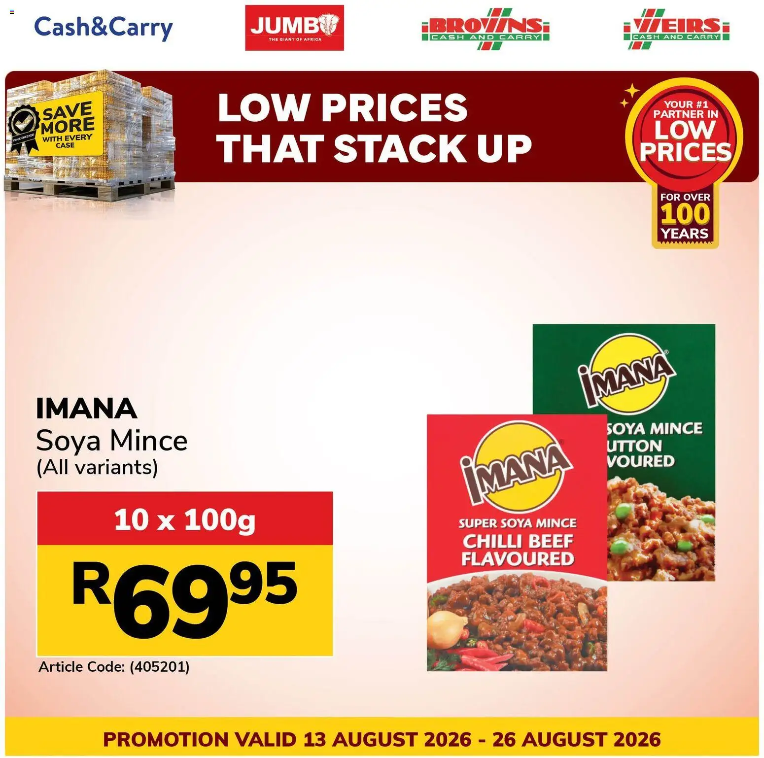 New Jumbo catalogue – valid from 13/08/2026 | Page: 3 | Products: Case, Beef, Soya mince, Chilli