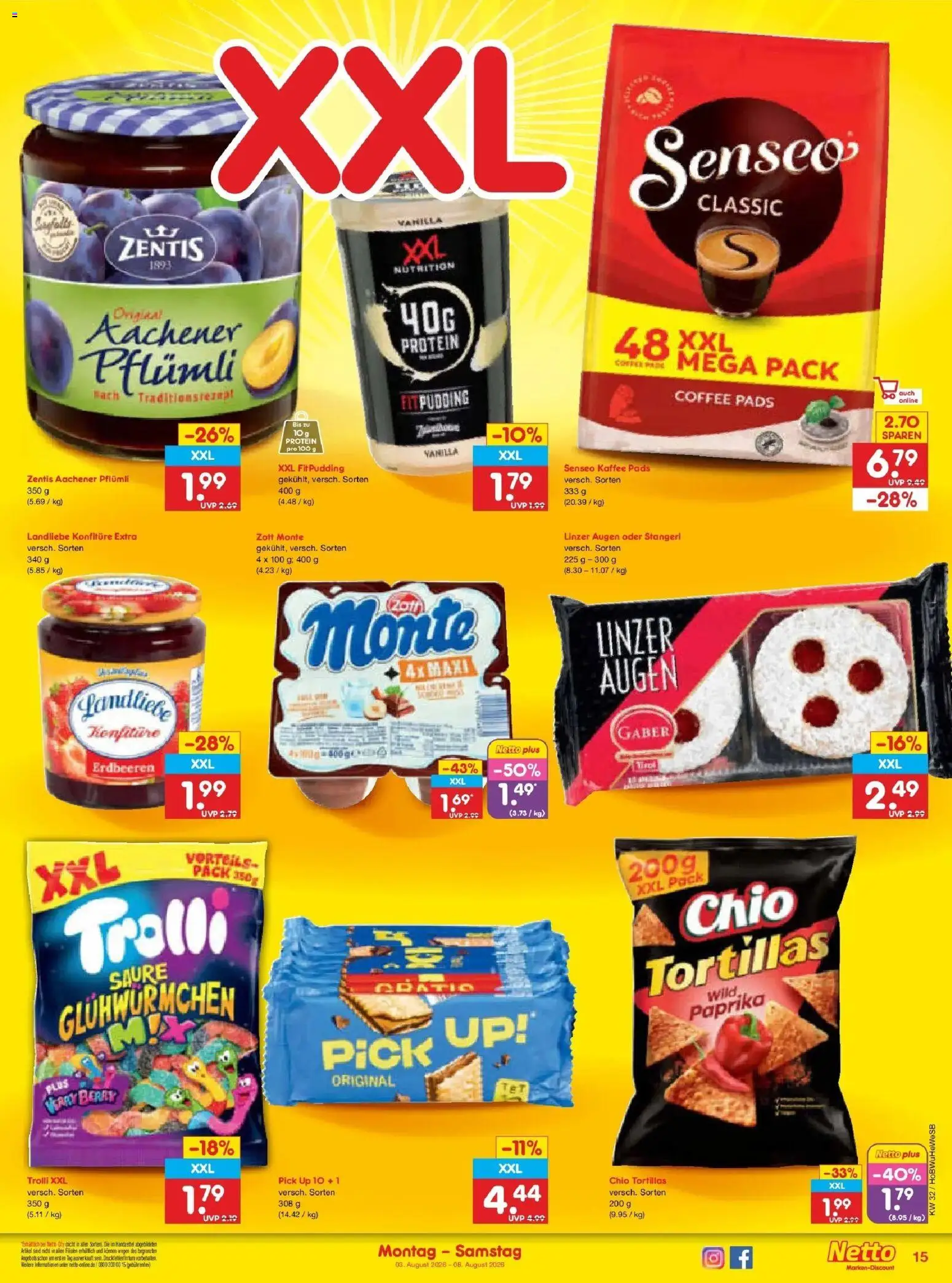 Netto Marken-Discount Prospekt Hamburg – gültig ab 03.08.2026 | Seite: 29 | Produkte: Senseo, Paprika, Chio tortillas, Erdbeeren