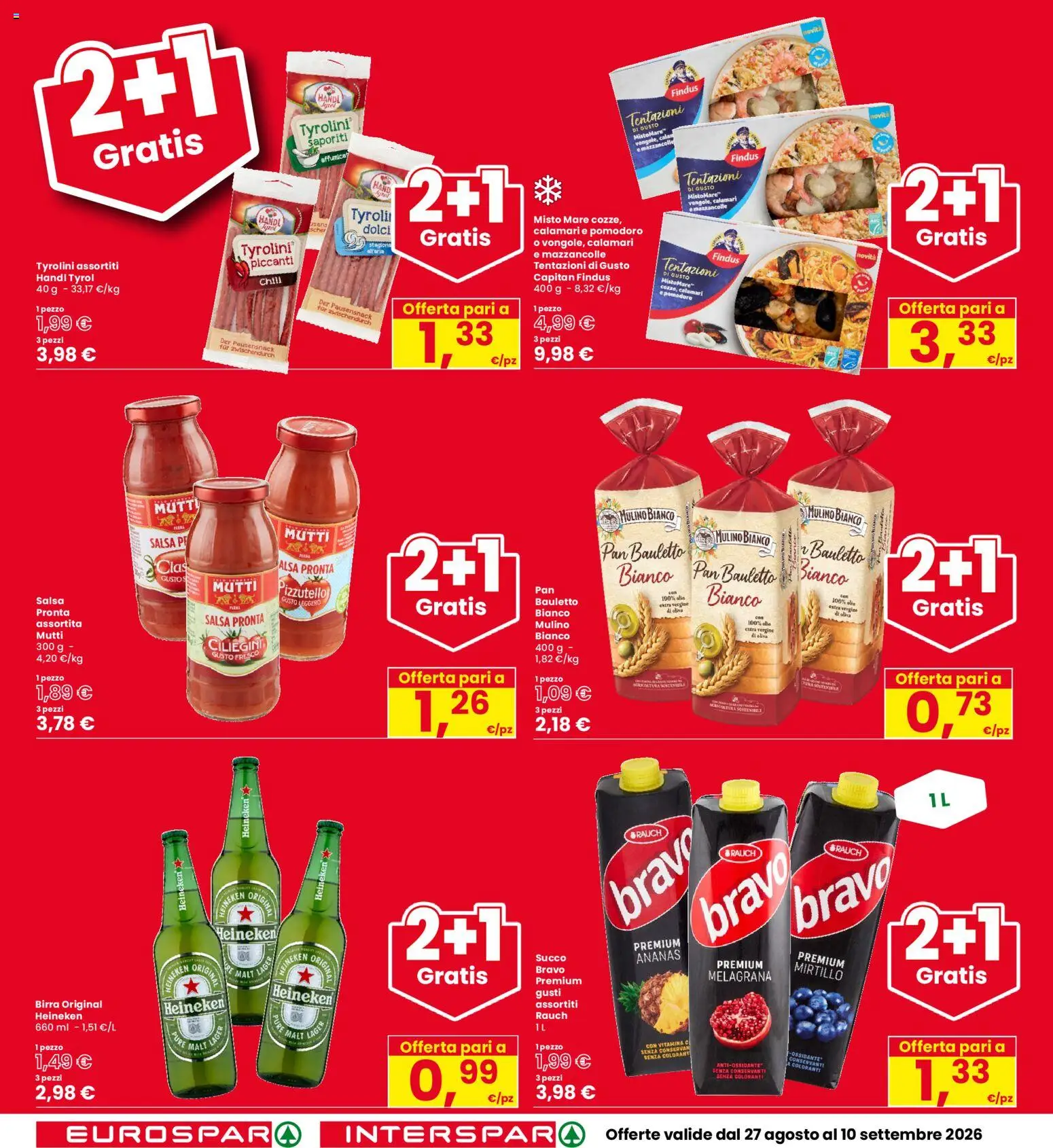 Volantino Eurospar del 27/08/2026 | Pagina: 12 | Prodotti: Mazzancolle, Salsa, Pomodoro, Ananas