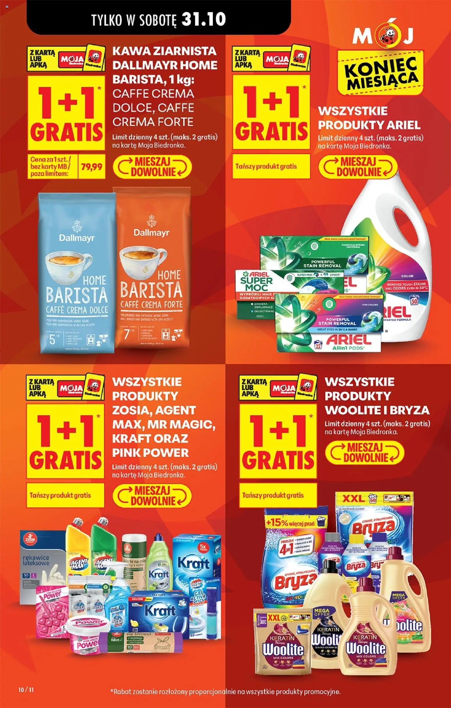 Biedronka gazetka od czwartku od 29.10.2026 | Strona: 16 | Produkty: Proszek, Dallmayr, Kawa, Detergent