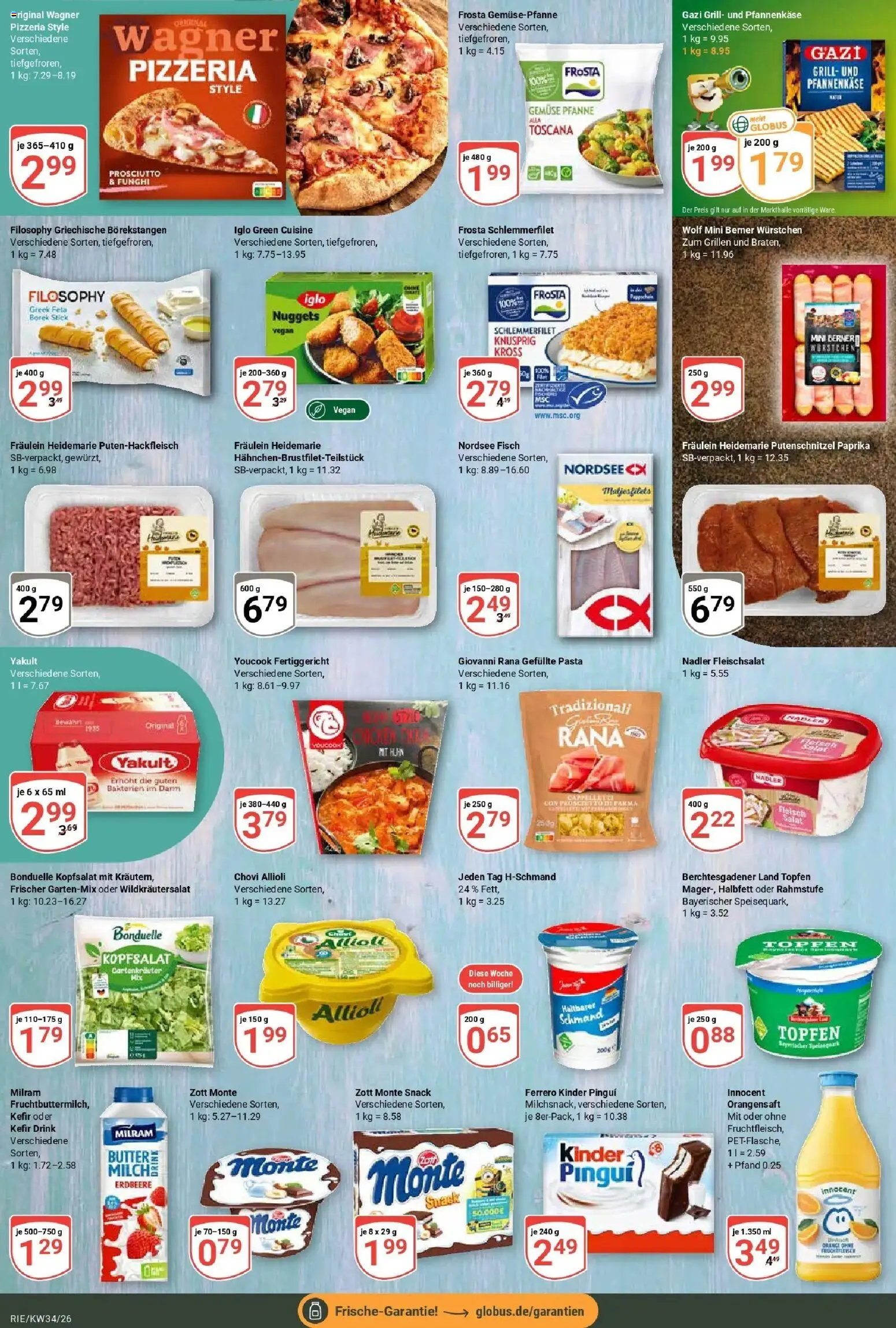 Globus Prospekt Bochum-Riemke (ab 17.08.2026) » Angebote online | Seite: 9 | Produkte: Feta, Butter, Iglo, Putenschnitzel