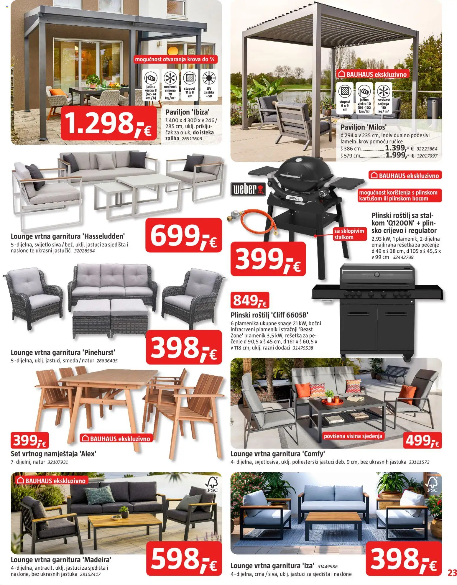 Bauhaus katalog | vrijedi od 15.07.2026 | Stranica: 23 | Proizvodi: Roštilj, Vrtna garnitura