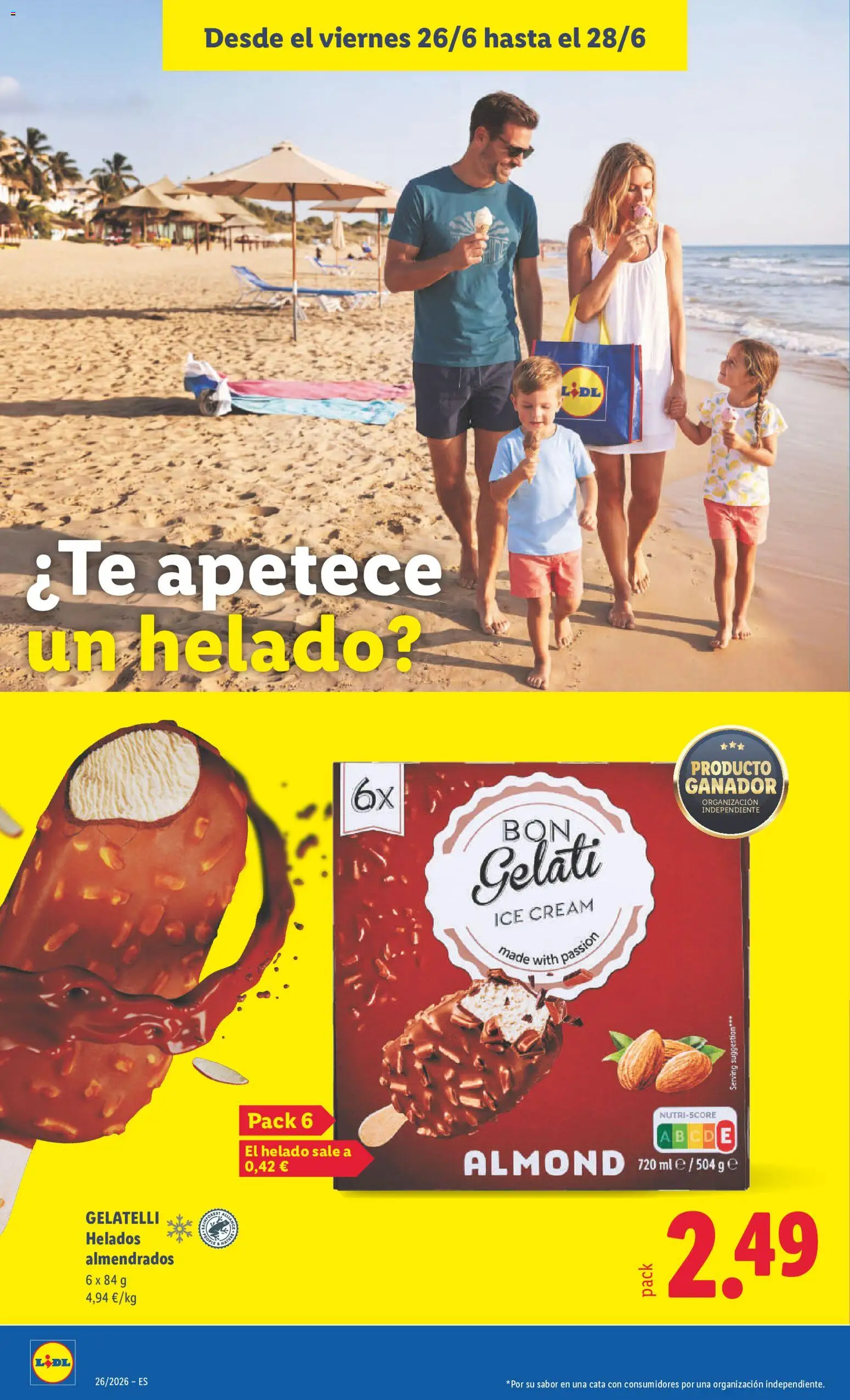 Lidl folleto │ válido desde el 22.06.2026 | Página: 22 | Productos: Helado