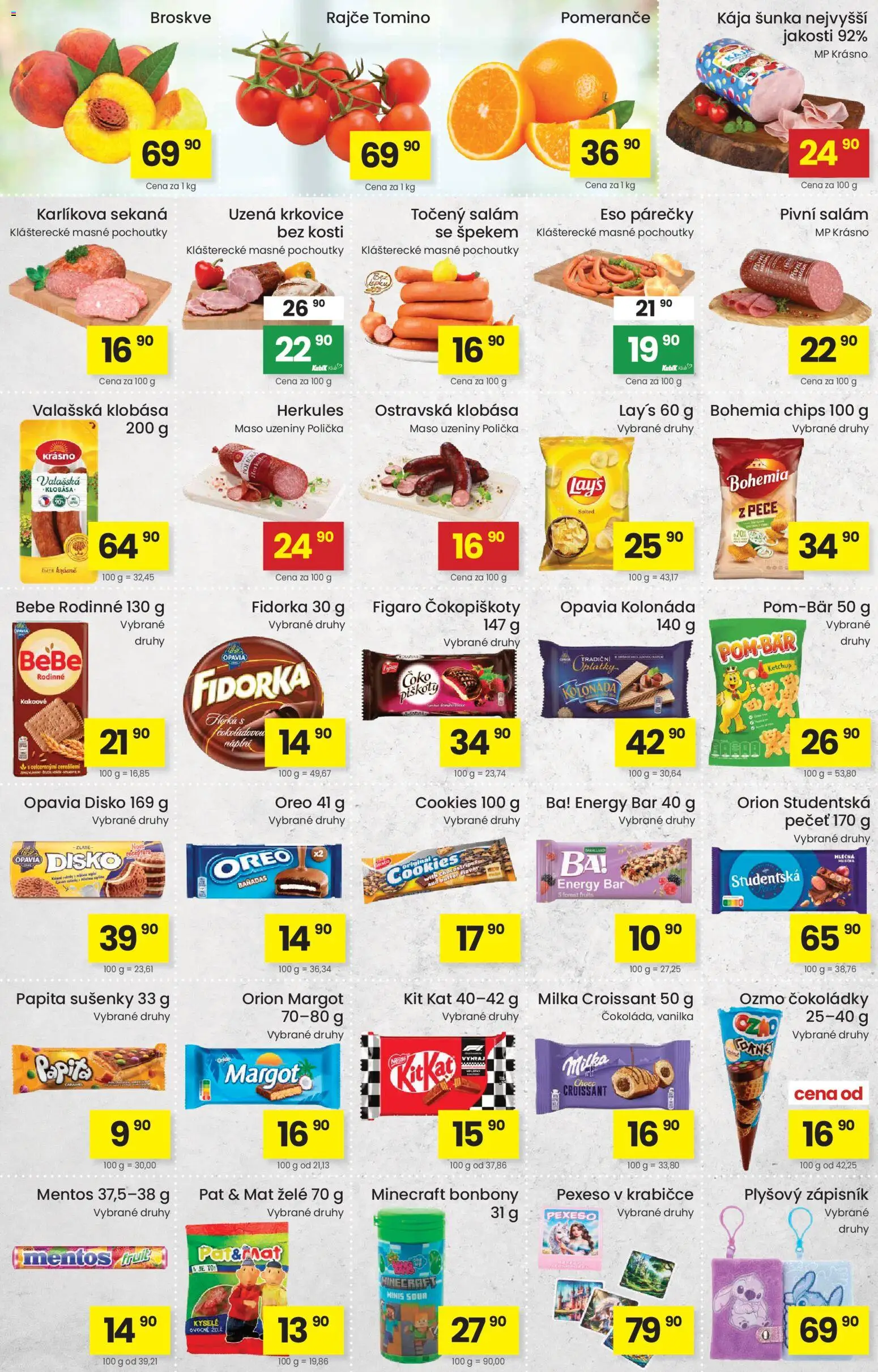 Kubík leták od 09.06.2026 | Strana: 2 | Produkty: Pomeranče, Bonbóny, Klobása, Točený salám