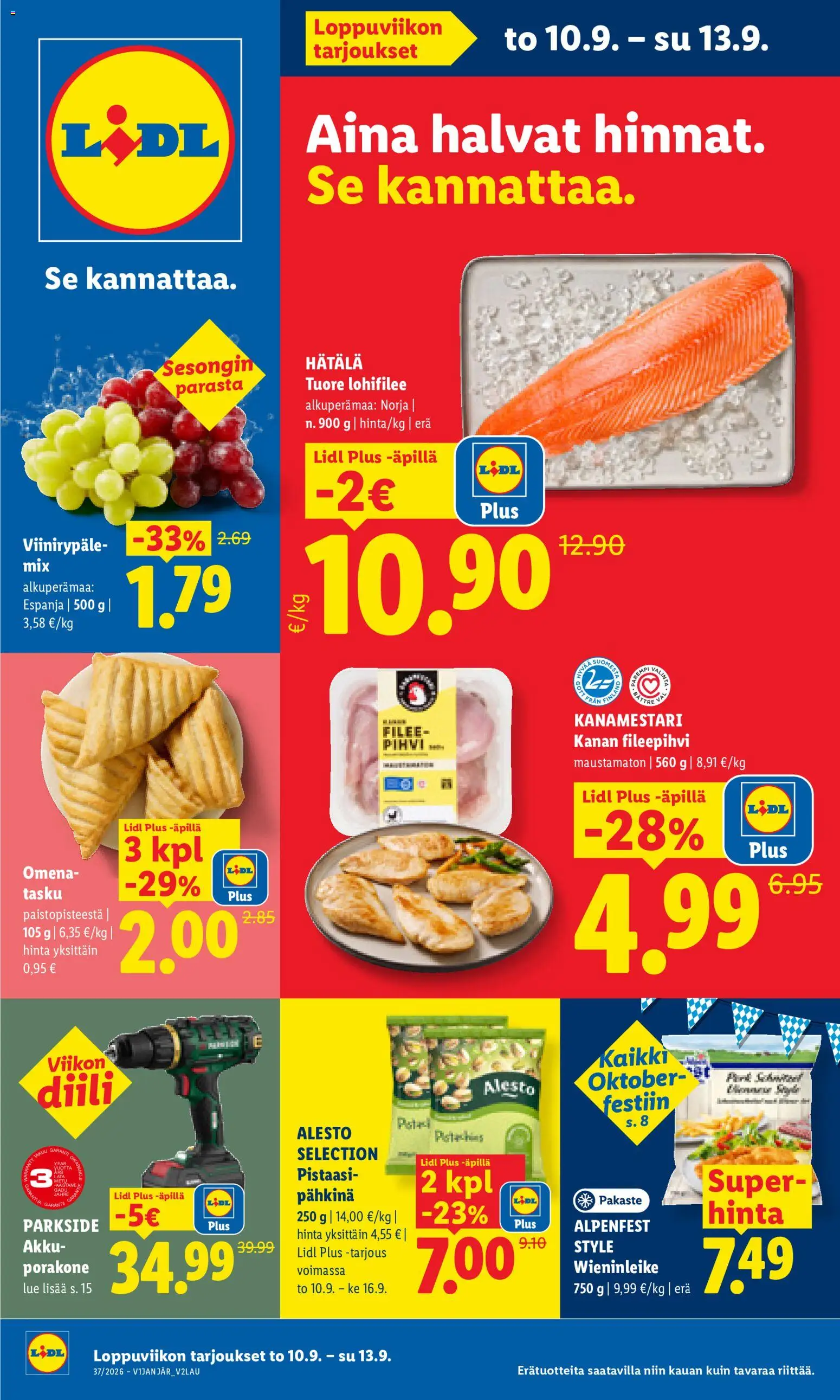 Lidl tarjoukset - Helsinki – voimassa 10/09/2026 alkaen | Sivu: 1