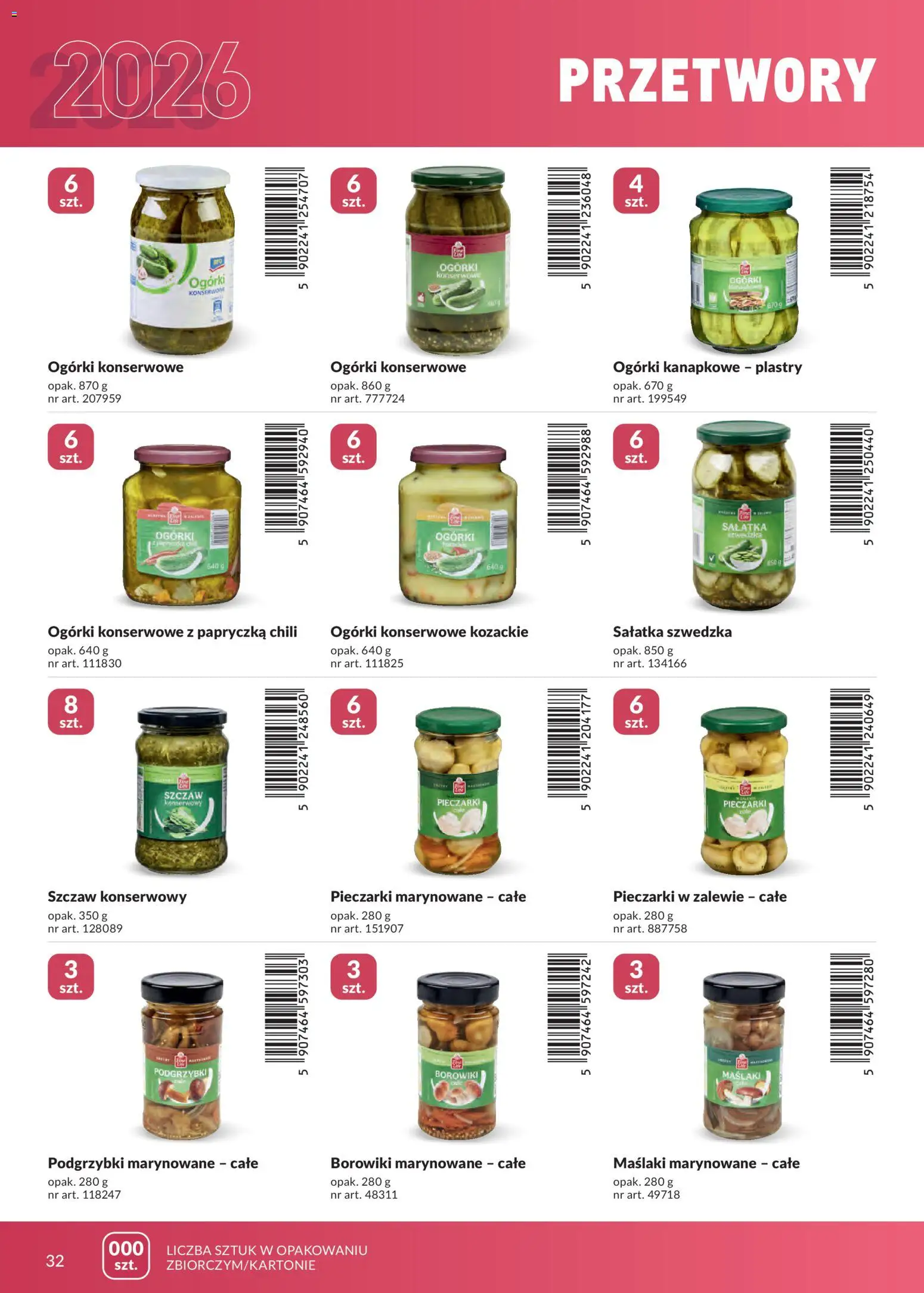 Makro gazetka - Marki własne dla Twojego sklepu od 23.04.2026 | Strona: 32 | Produkty: Chili, Pieczarki, Ogórki, Ogórki konserwowe