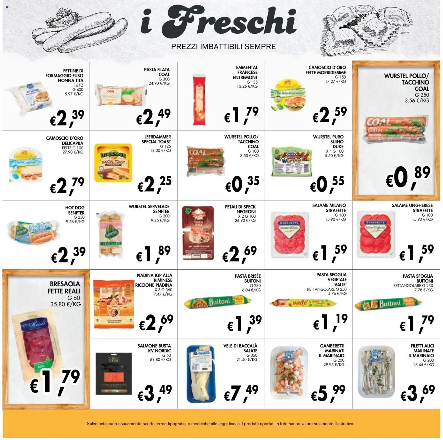 Volantino Coal del 24/09/2026 | Pagina: 17 | Prodotti: Bresaola, Formaggio fuso, Pasta brisée, Emmental
