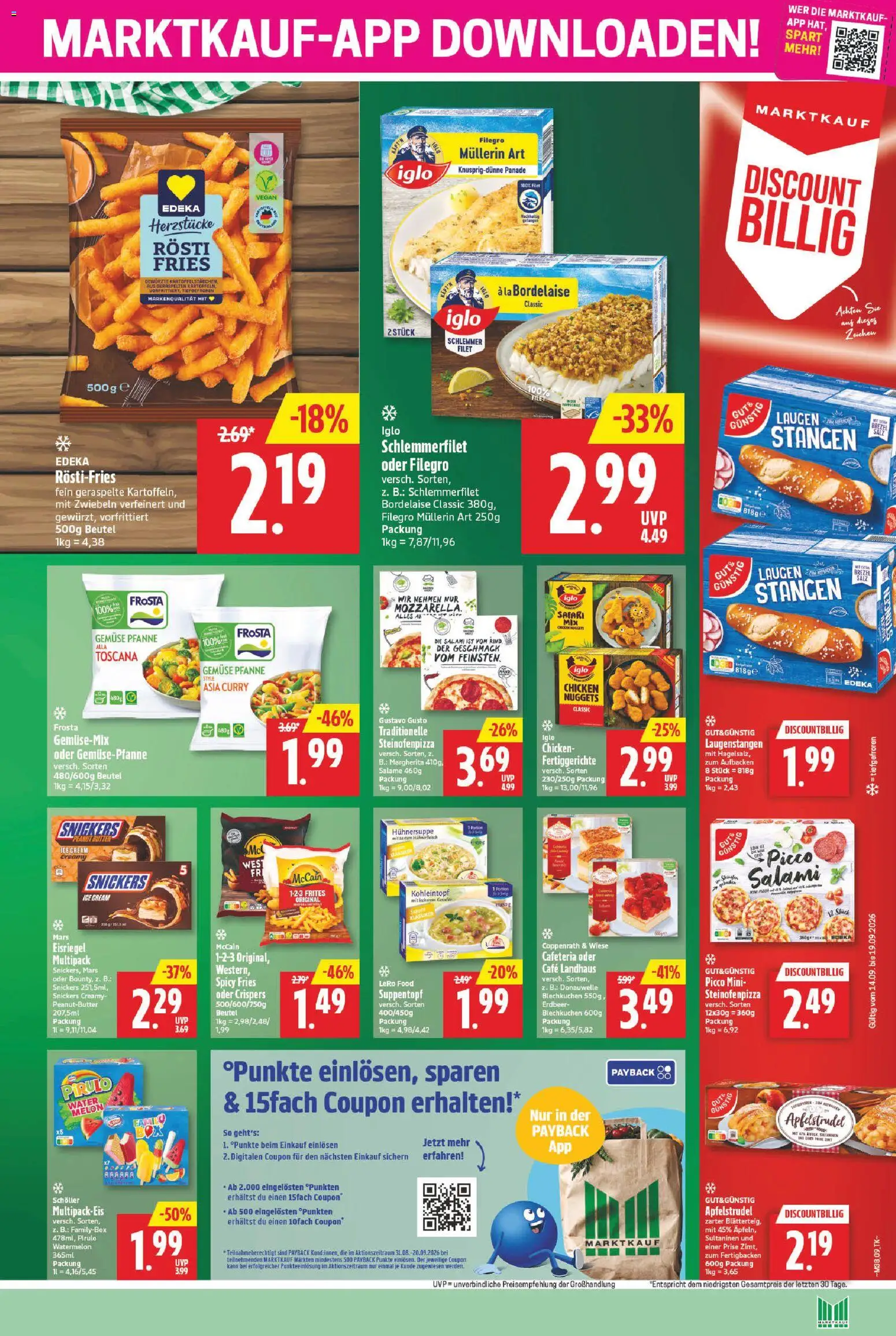 Marktkauf Prospekt – gültig ab 14.09.2026 | Seite: 9 | Produkte: Gustavo gusto, Zwiebeln, Fertiggerichte, Salami