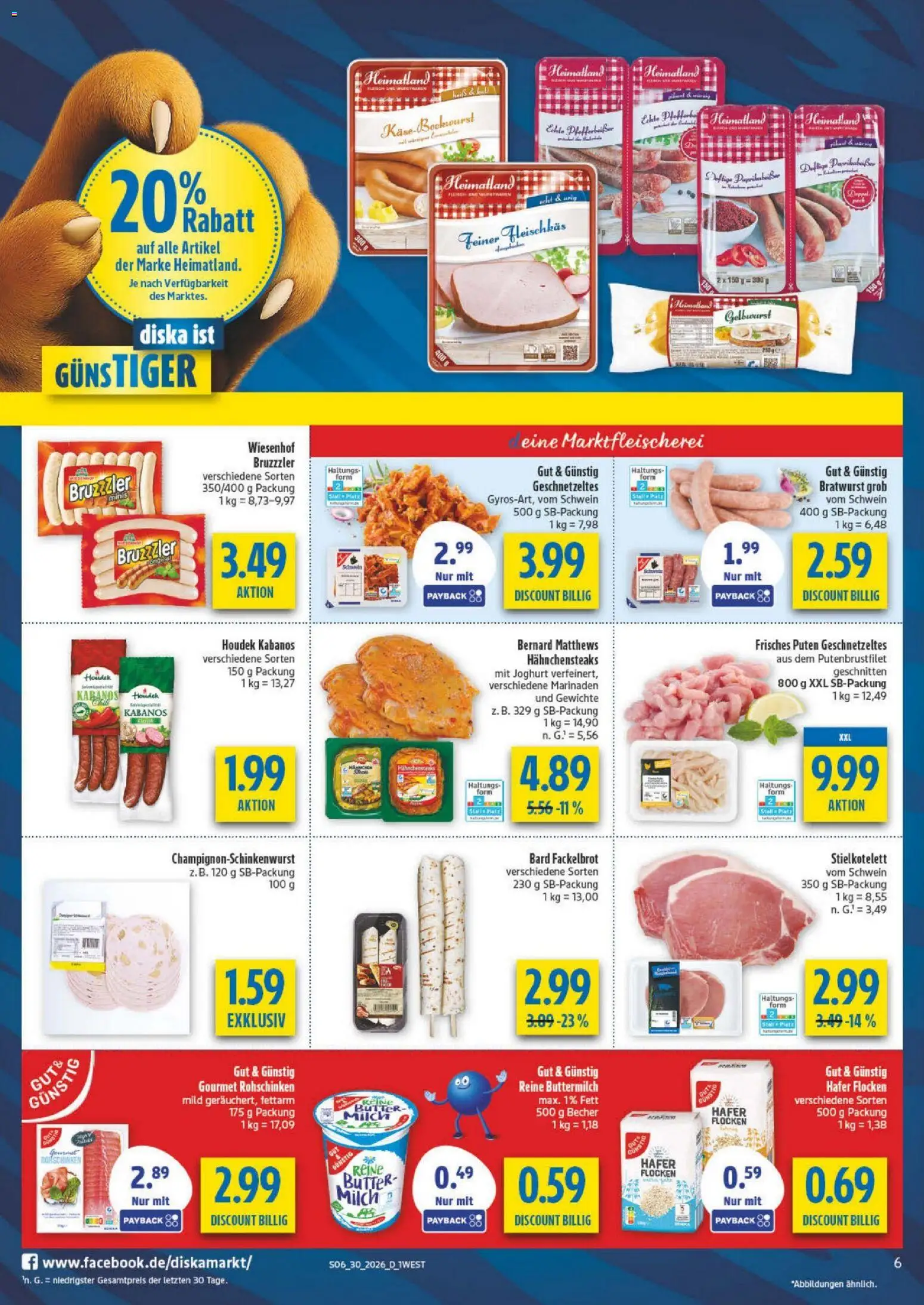 Diska - Diska Angebote Bayern KW30 – gültig ab 20.07.2026 | Seite: 6 | Produkte: Buttermilch, Milch, Butter, Joghurt