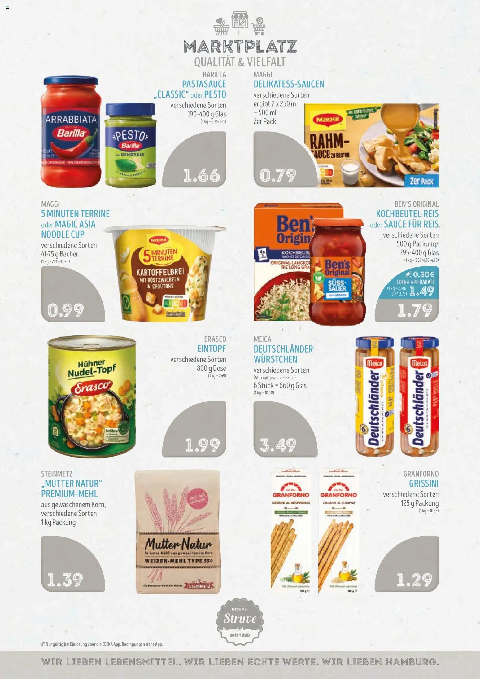 Edeka Struve Prospekt – gültig ab 28.09.2026 | Seite: 10 | Produkte: Mehl, Barilla pesto, Weizenmehl, Meica