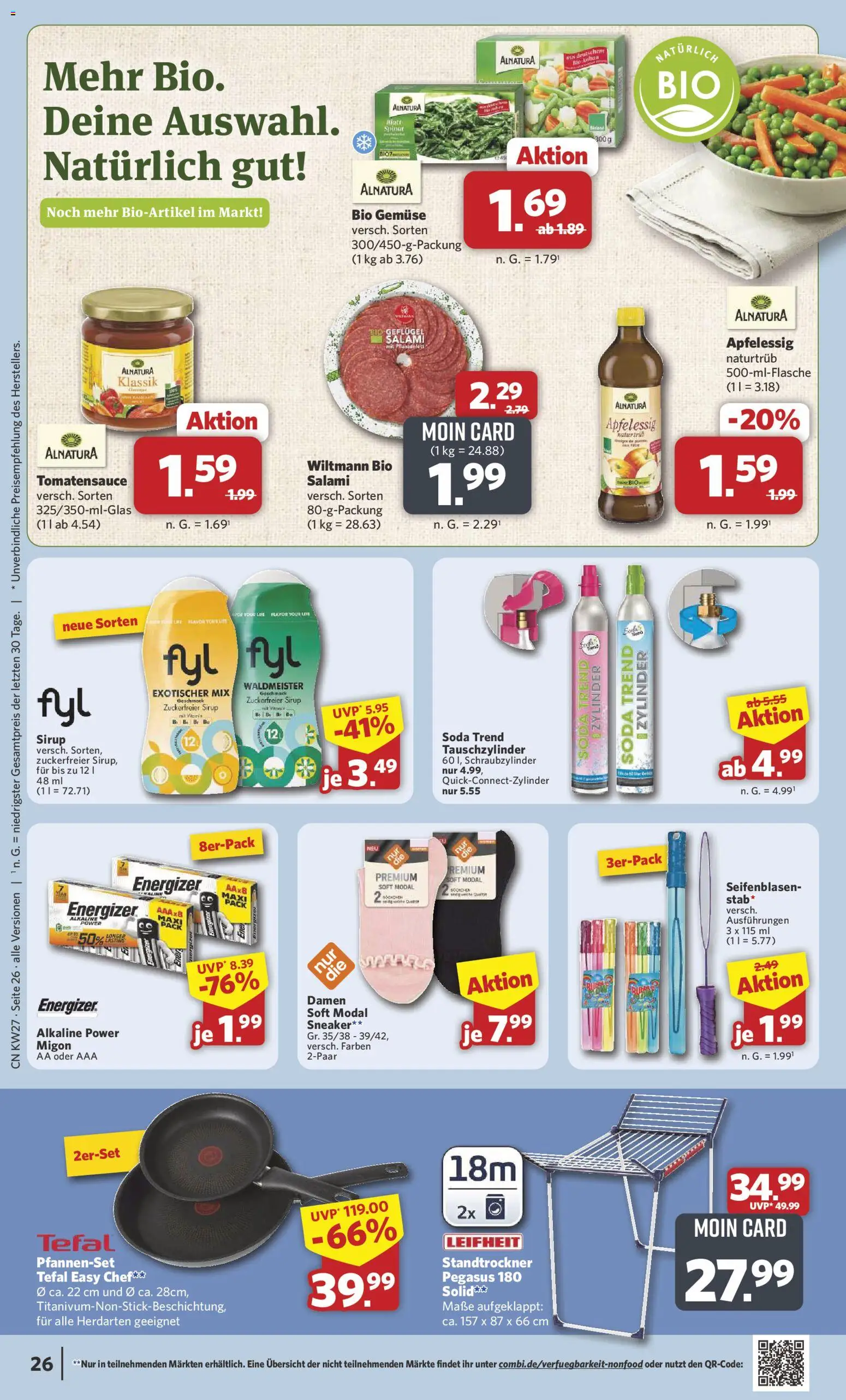 Combi Prospekt – gültig ab 29.06.2026 | Seite: 26 | Produkte: Sirup, Gemüse, Salami