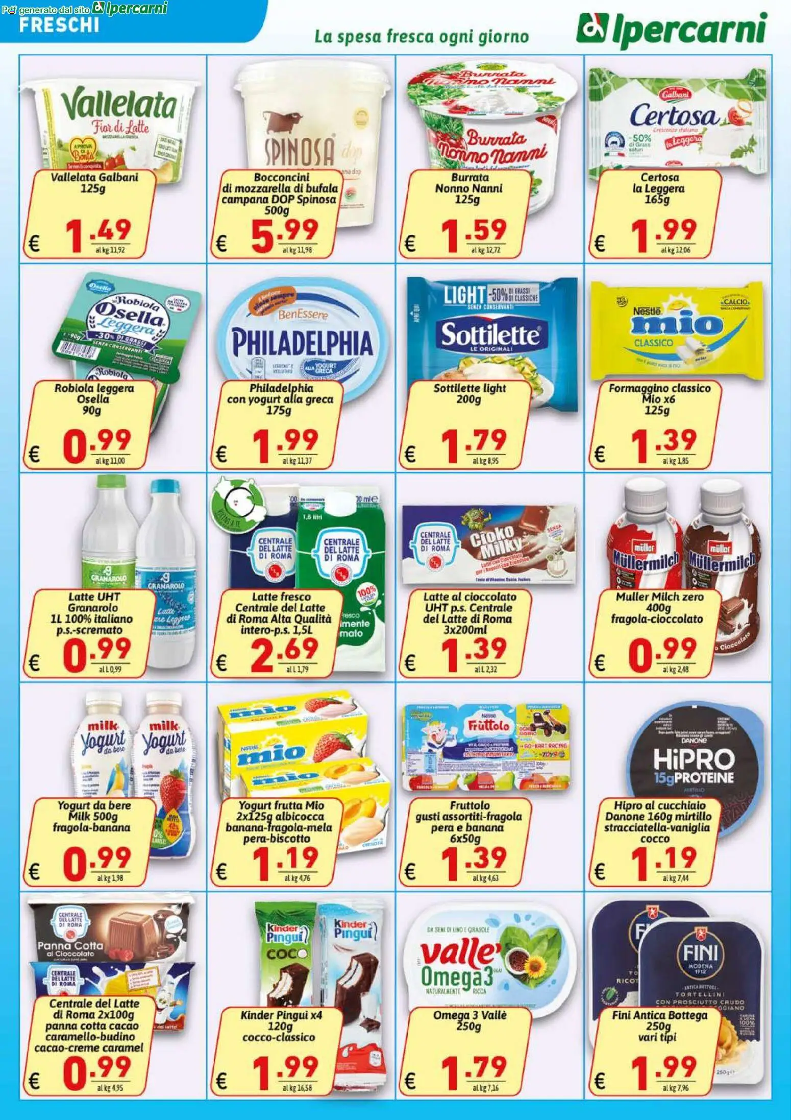 Volantino Ipercarni del 20.05.2026 | Pagina: 10 | Prodotti: Frutta, Pera, Robiola, Burrata