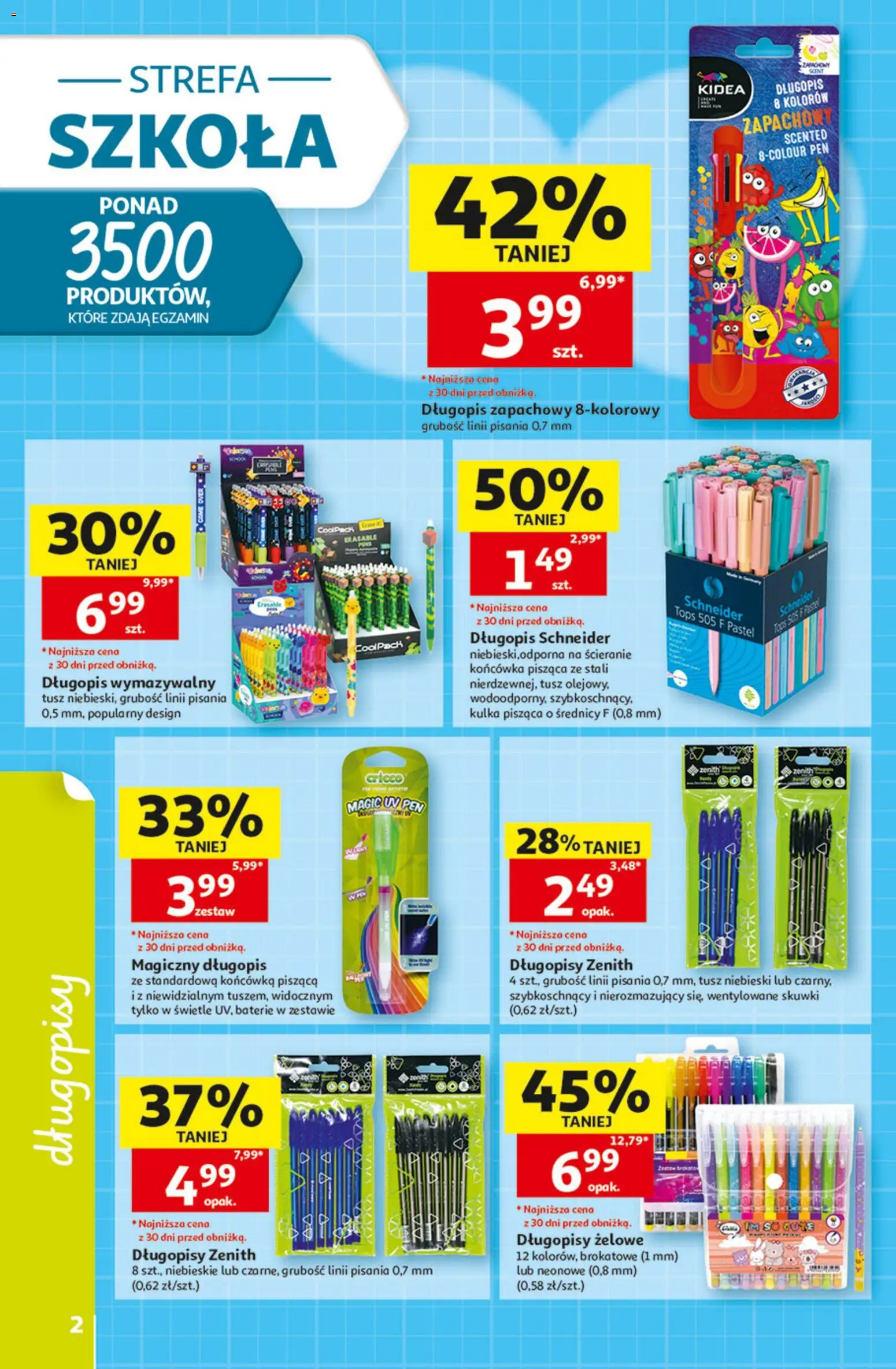 Auchan gazetka - Zostań ortem oszczędzania od 13.08.2026 | Strona: 2 | Produkty: Baterie, Długopisy