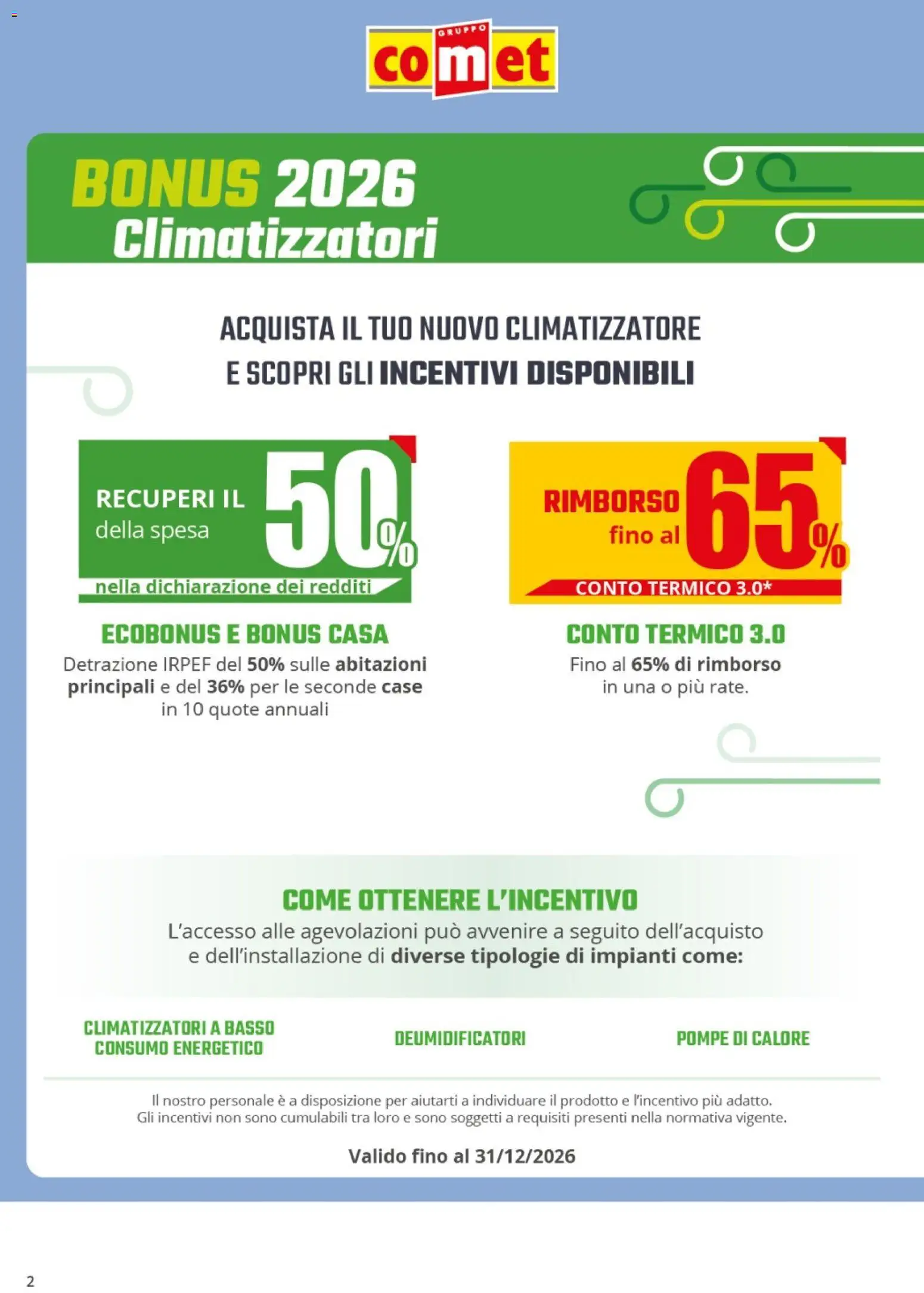 Volantino Comet del 03/07/2026 | Pagina: 2 | Prodotti: Climatizzatore