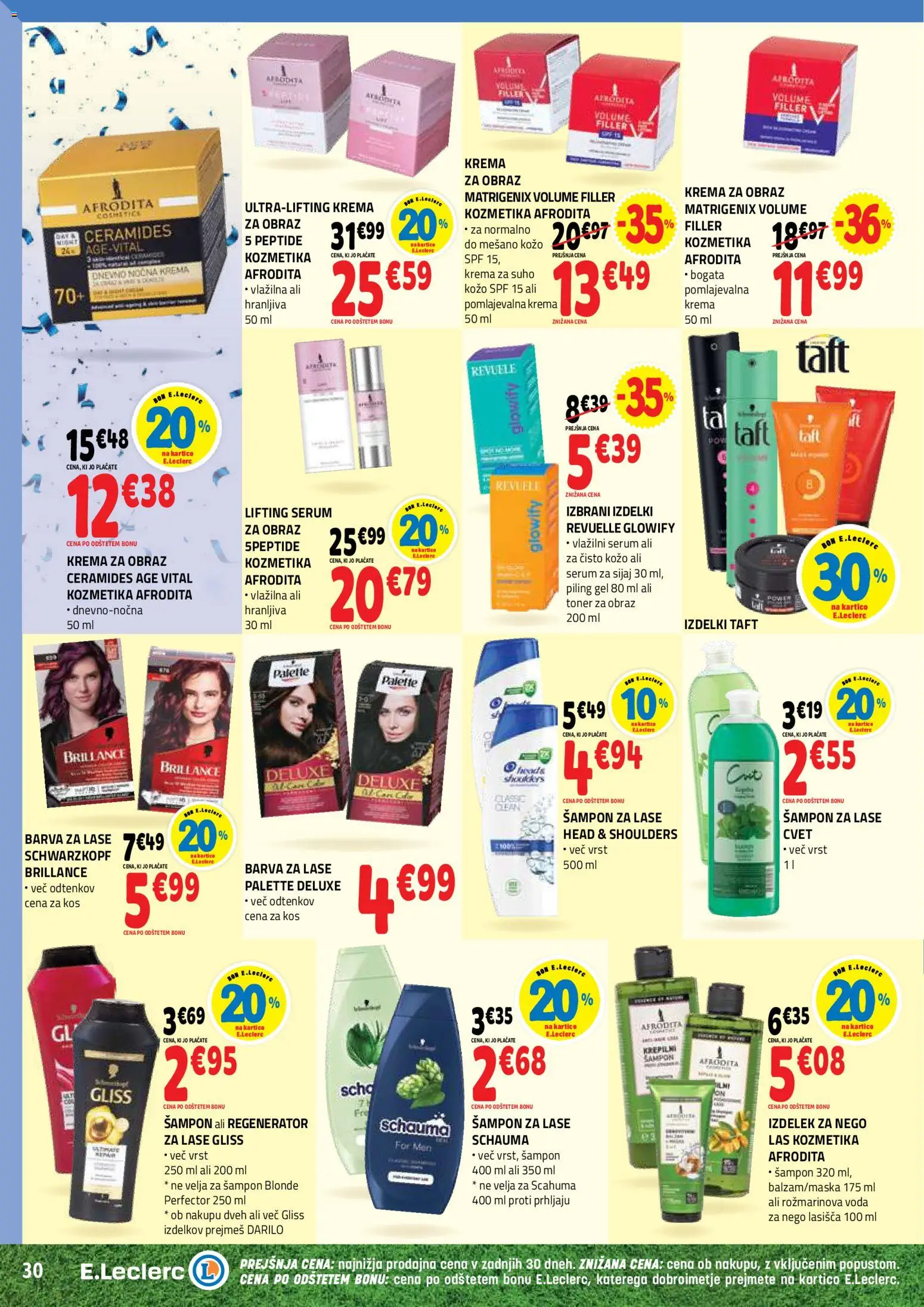 Novi E.leclerc katalog ponudbe – veljaven od 03.06.2026 | Stran: 30 | Izdelki: Toner, Kos, Krema, Barva