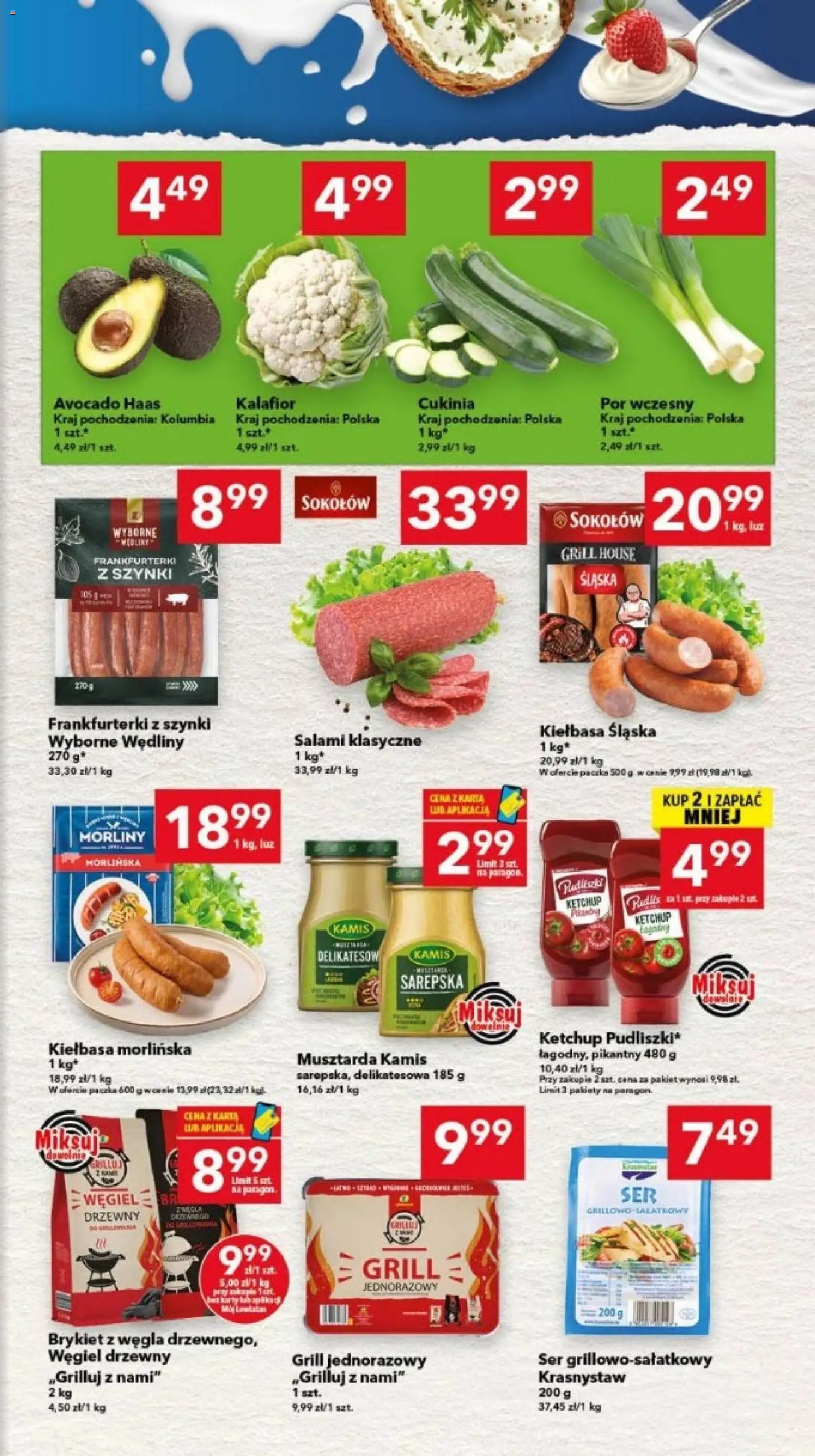 Lewiatan gazetka - Legnica od 13.08.2026 | Strona: 3 | Produkty: Węgiel drzewny, Por, Kiełbasa śląska, Grill jednorazowy