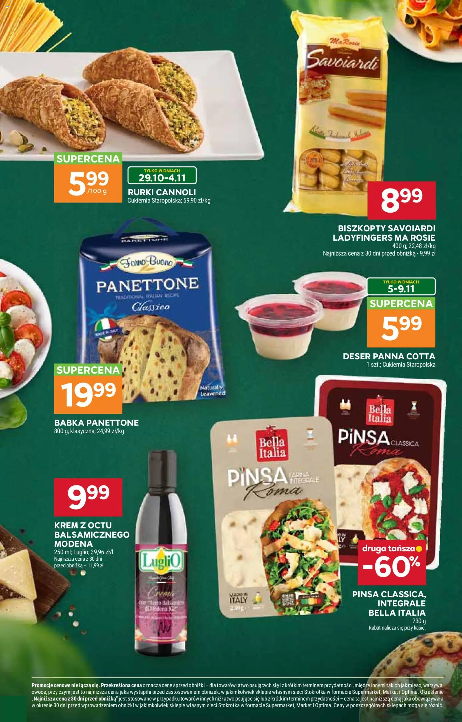 Stokrotka gazetka - Market od 29.10.2026 | Strona: 29 | Produkty: Panettone, Deser, Pinsa, Krem