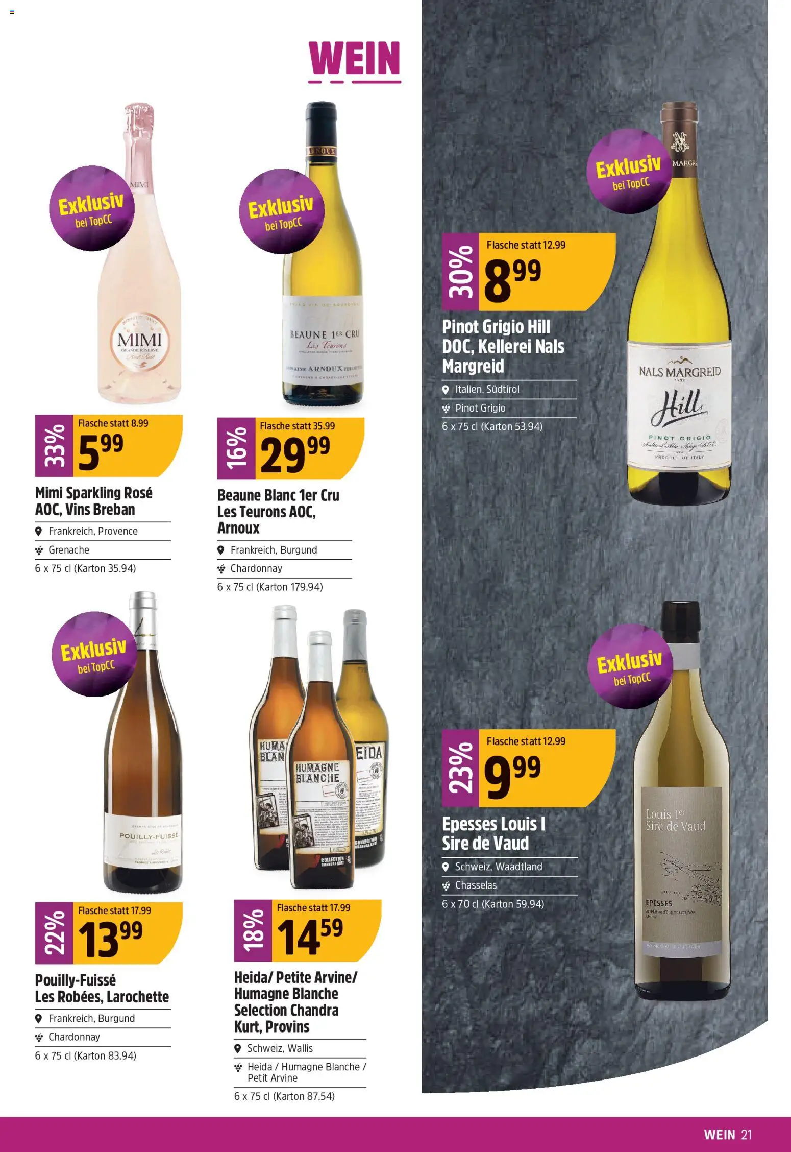 TopCC aktionen – gültig ab 15.06.2026 | Seite: 21 | Produkte: Wein