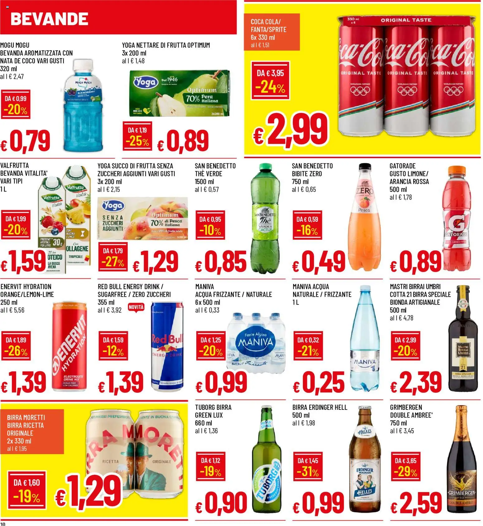 Volantino Galassia del 06/08/2026 | Pagina: 18 | Prodotti: Acqua, The, Arancia, Succo di frutta