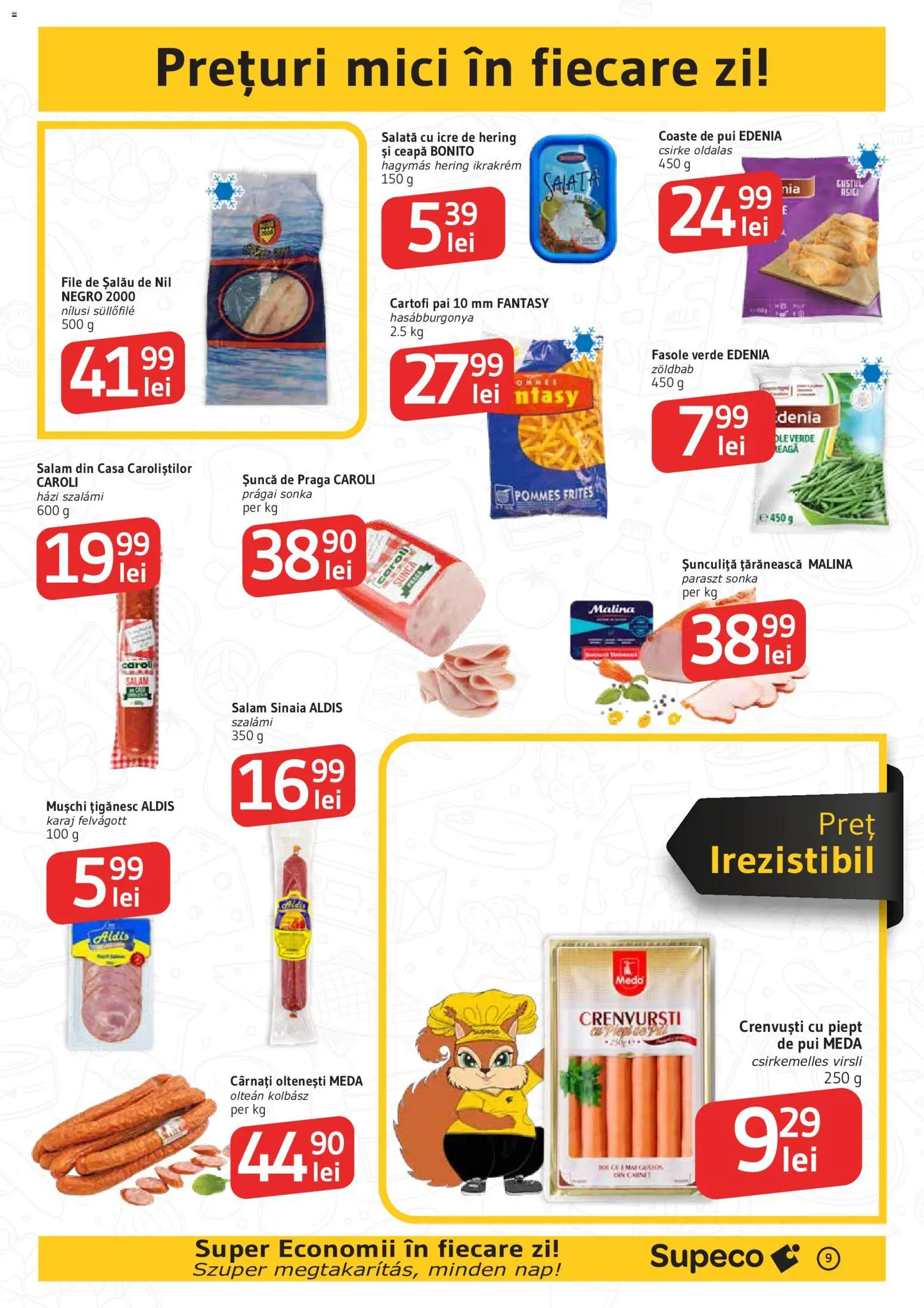 Noul catalog Supeco – valabil de la 17.09.2026 | Pagină: 9 | Produse: Pui, Șuncă, Bonito, Cârnați