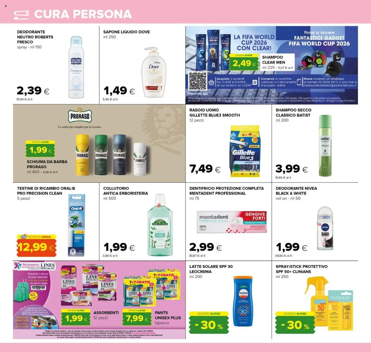 Volantino Oasi del 07.05.2026 | Pagina: 28 | Prodotti: Shampoo, Rasoio, Sapone, Collutorio